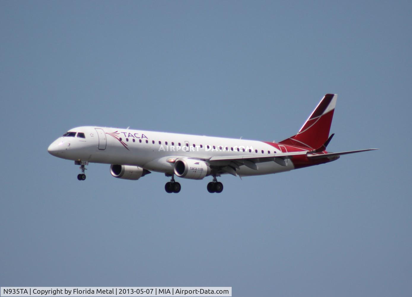 N935TA, Embraer ERJ-190-100 IGW 190AR C/N 19000205, Taca E190