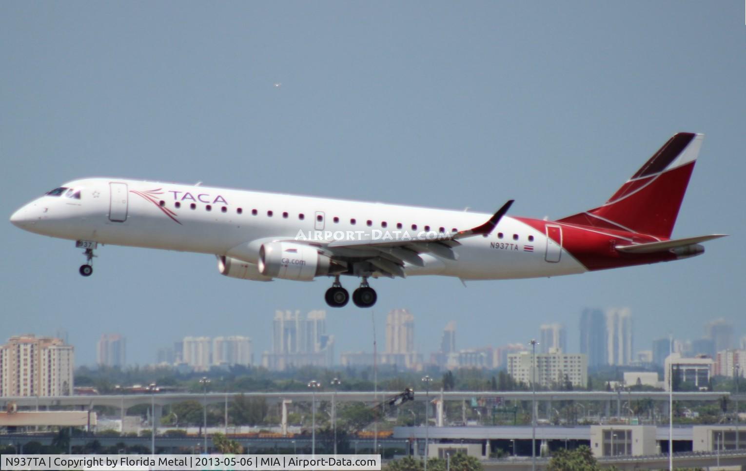 N937TA, Embraer ERJ-190-100 IGW 190AR C/N 19000221, Taca E190