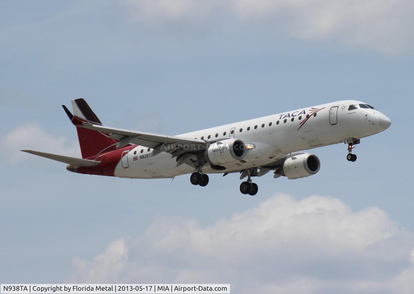 N938TA, Embraer ERJ-190-100 IGW 190AR C/N 19000228, Taca E190