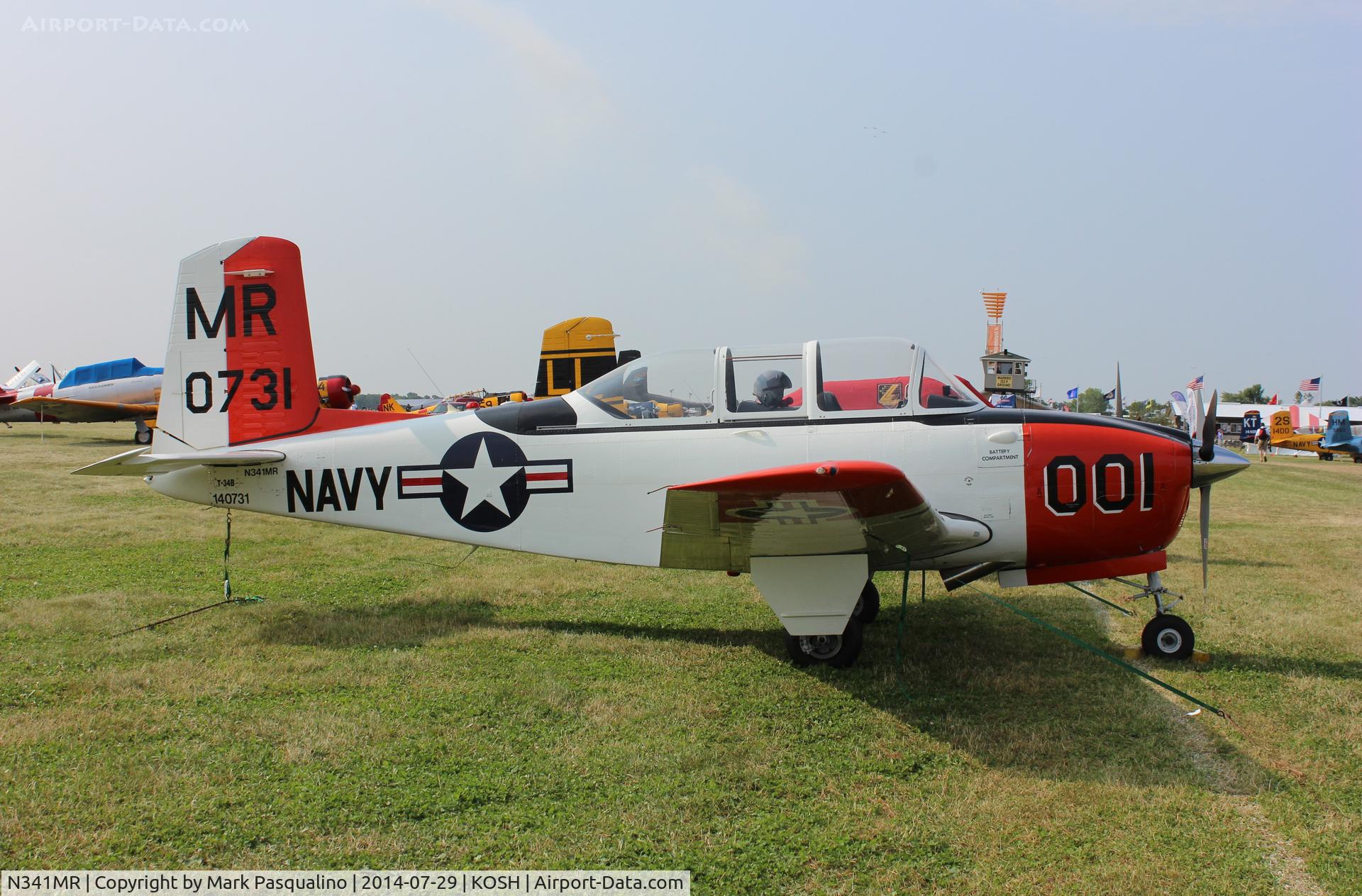 N341MR, 1955 Beech D-45 (T-34B) Mentor C/N BG-65, Beech T-34B