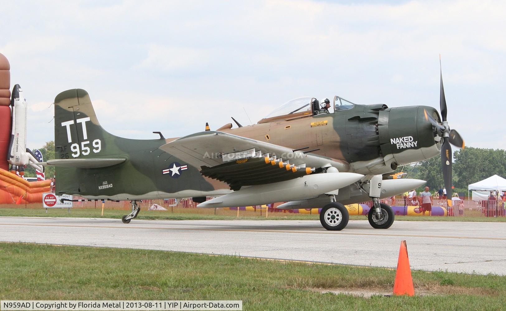 N959AD, Douglas A-1D Skyraider (AD-4NA) C/N 7759, AD-4N Skyraider
