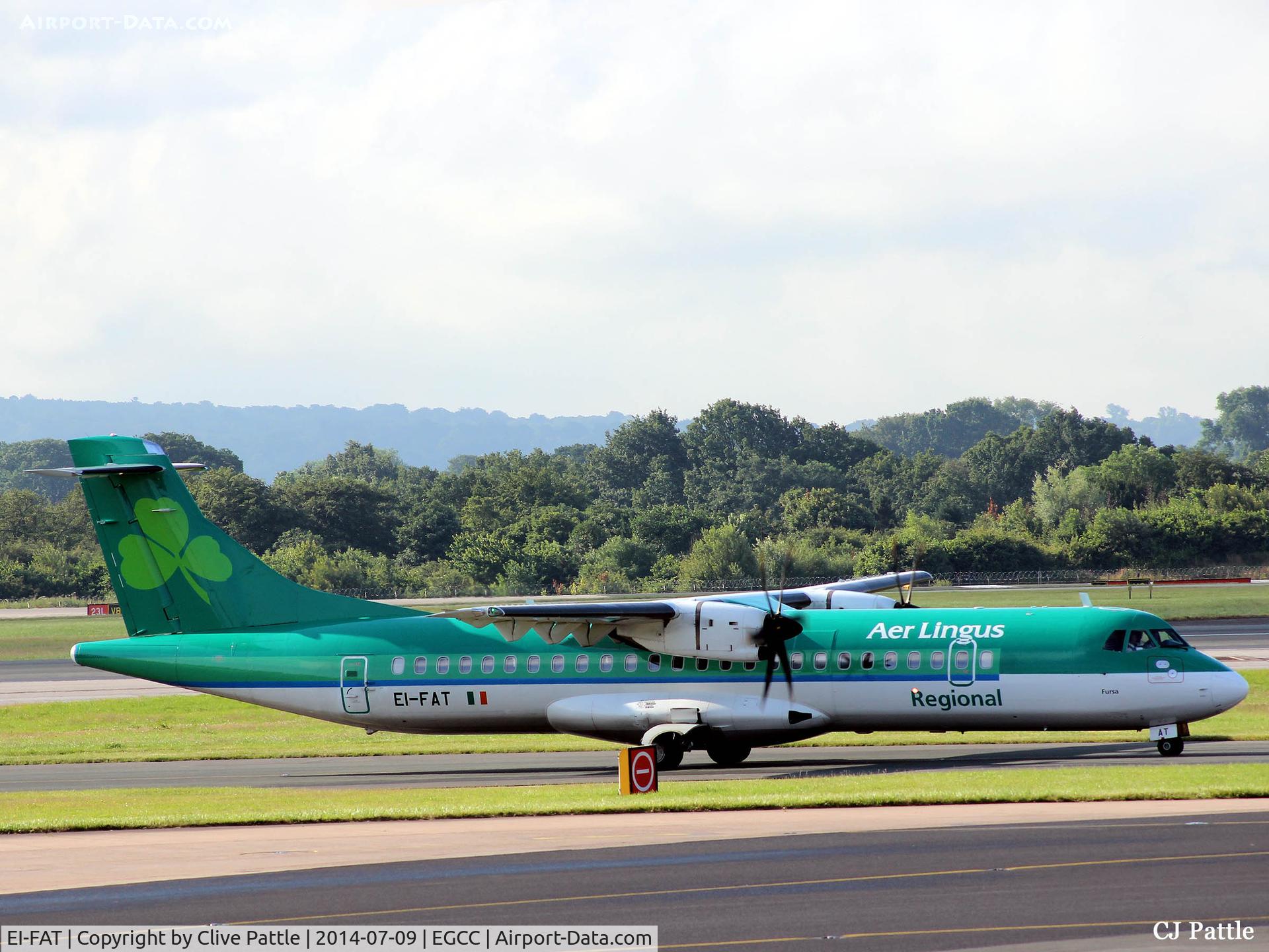 EI-FAT, 2013 ATR 72-600 (72-212A) C/N 1097, Manchester arrival