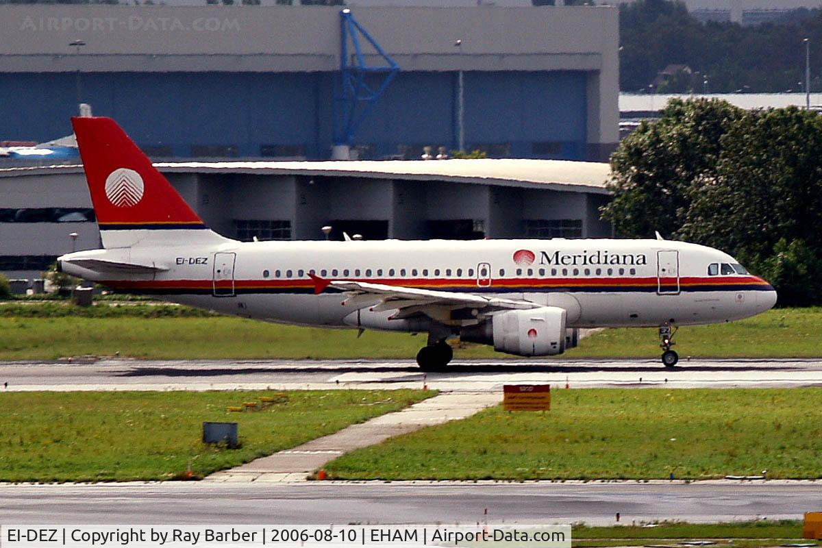 EI-DEZ, 2000 Airbus A319-112 C/N 1283, Airbus A319-112 [1283] (Meridiana) Amsterdam-Schiphol~PH 10/08/2006