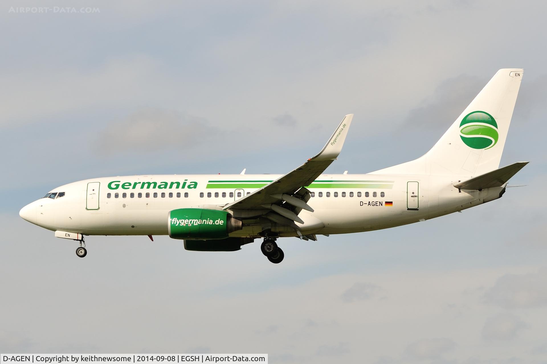 D-AGEN, 1998 Boeing 737-75B C/N 28100, Return from Dalaman !