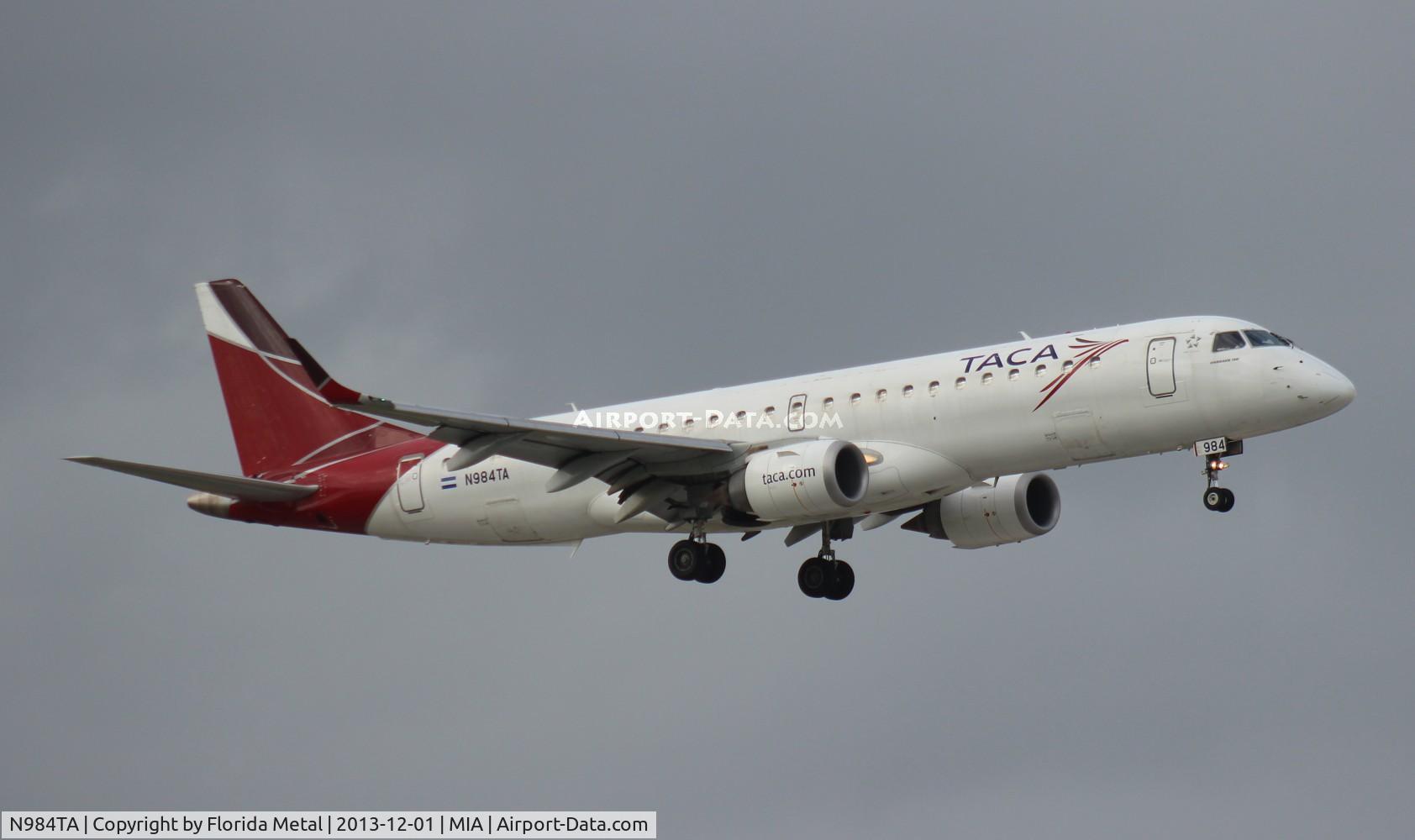 N984TA, 2009 Embraer 190AR (ERJ-190-100IGW) C/N 19000273, Taca E190