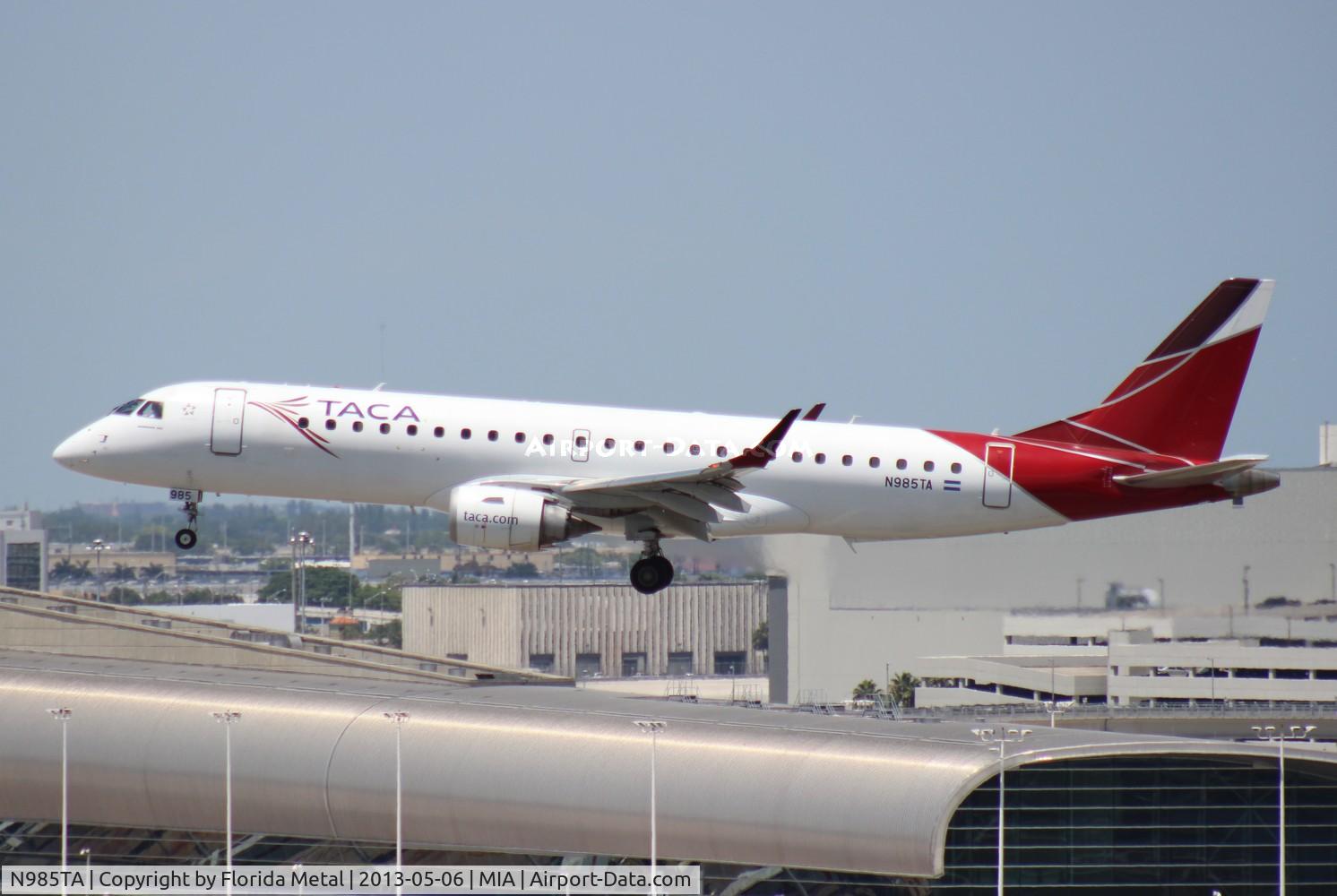 N985TA, 2009 Embraer ERJ-190-100 IGW 190AR C/N 19000287, Taca E190