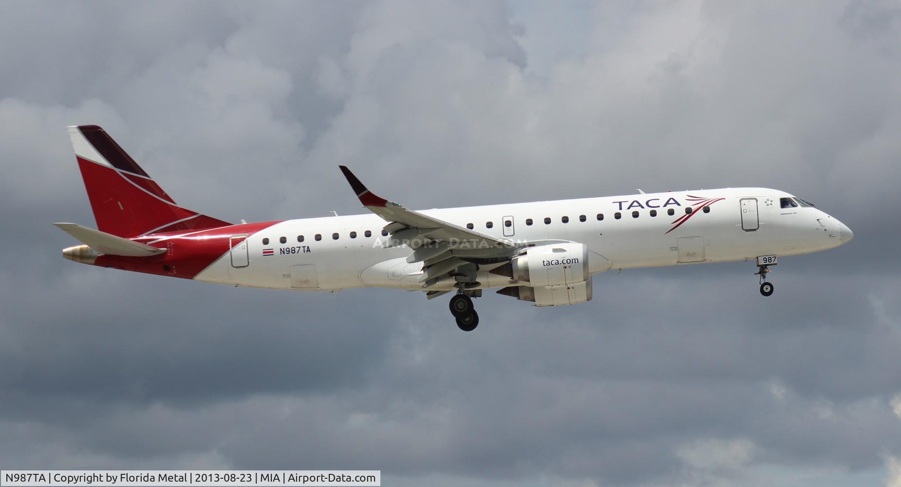 N987TA, Embraer ERJ-190-100 IGW 190AR C/N 19000393, Taca E190