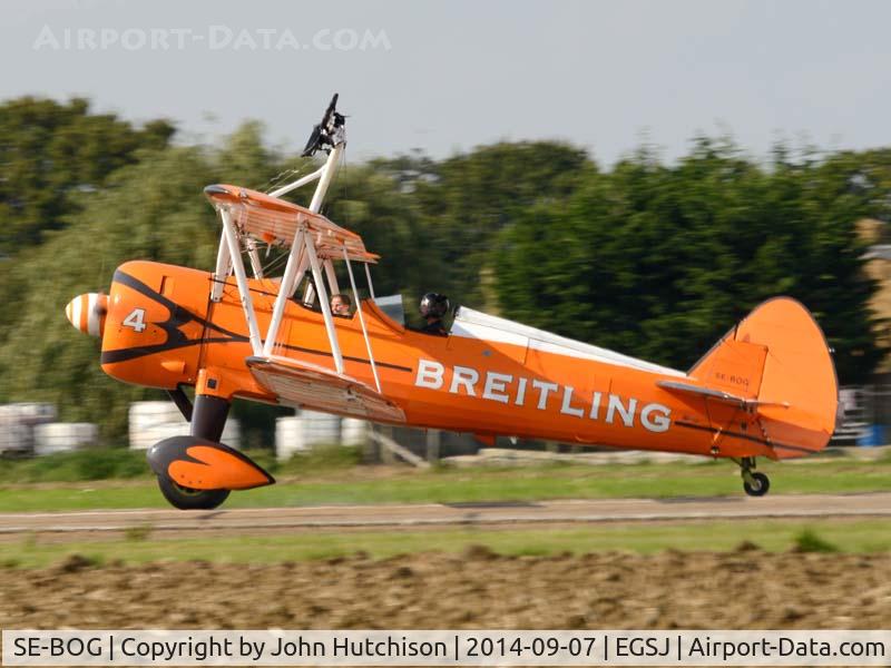 SE-BOG, 1942 Boeing N2S-3 Kaydet (B75N1) C/N 75-7128, Seething Charity Air Day 2014