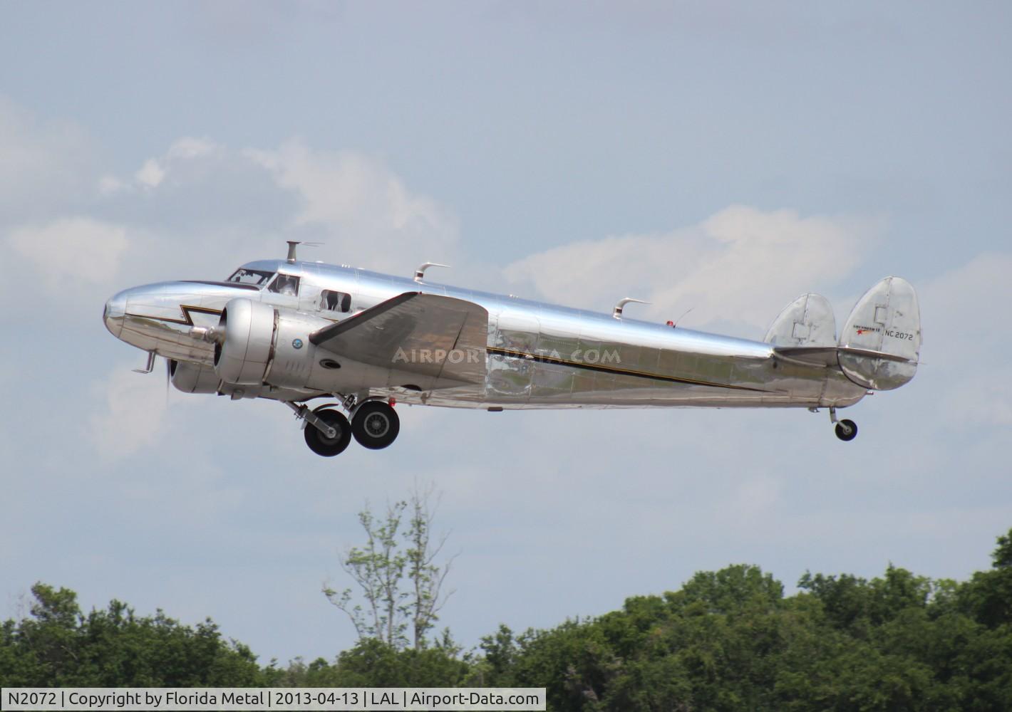 N2072, 1936 Lockheed 12A Electra Junior C/N 1208, Lockheed 12A