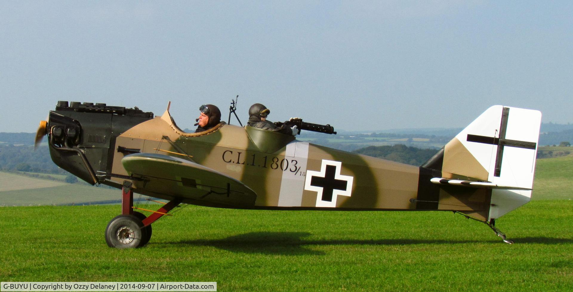 G-BUYU, 1995 Bowers Fly Baby 1A C/N PFA 016-12222, Taken at Compton Abbas on 7 Sept 2014