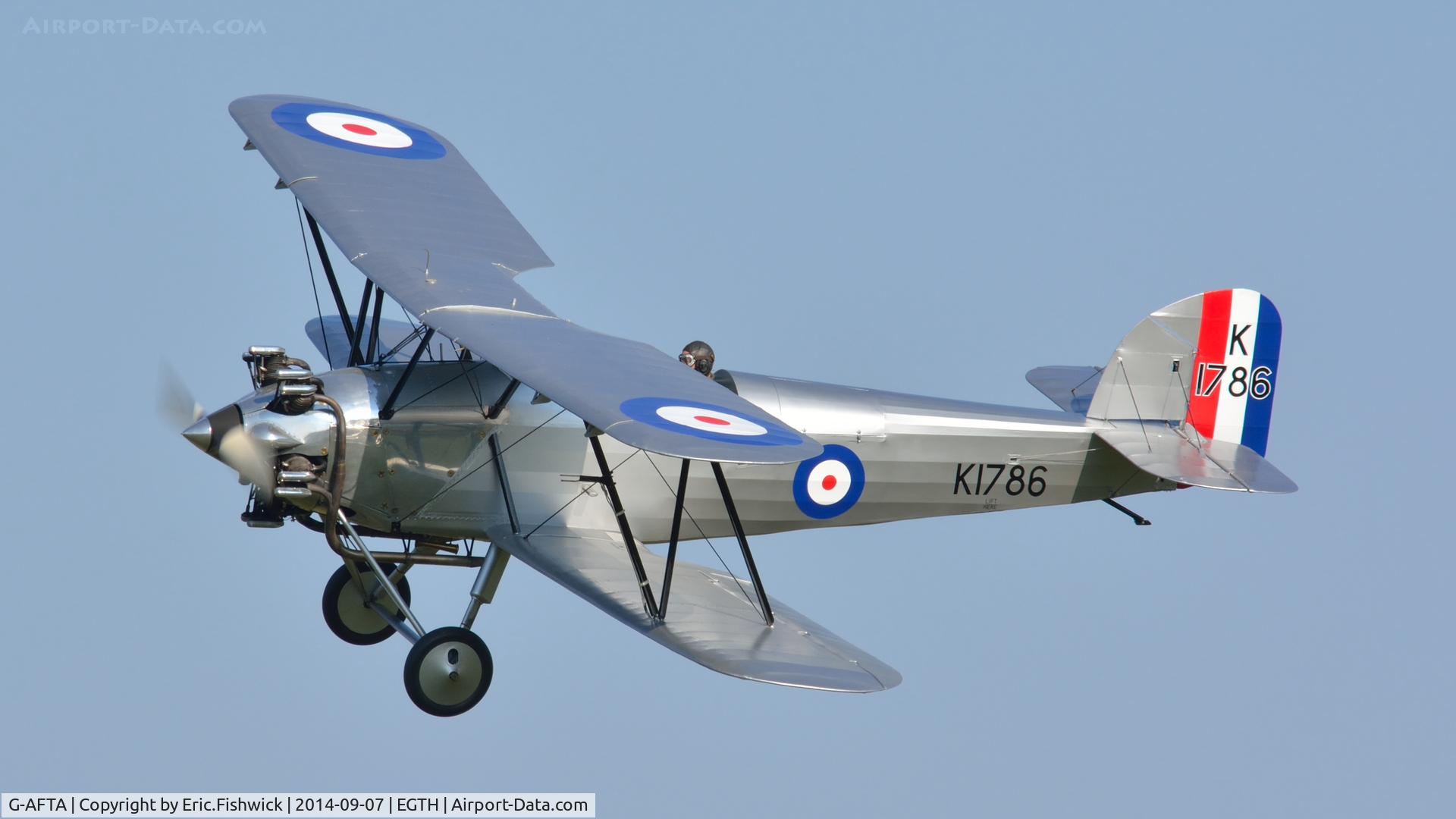 G-AFTA, 1931 Hawker Tomtit Mk1 C/N 30380, 43. G-AFTA - in display mode at the glorious Shuttleworth Pagent Airshow, Sep. 2014.