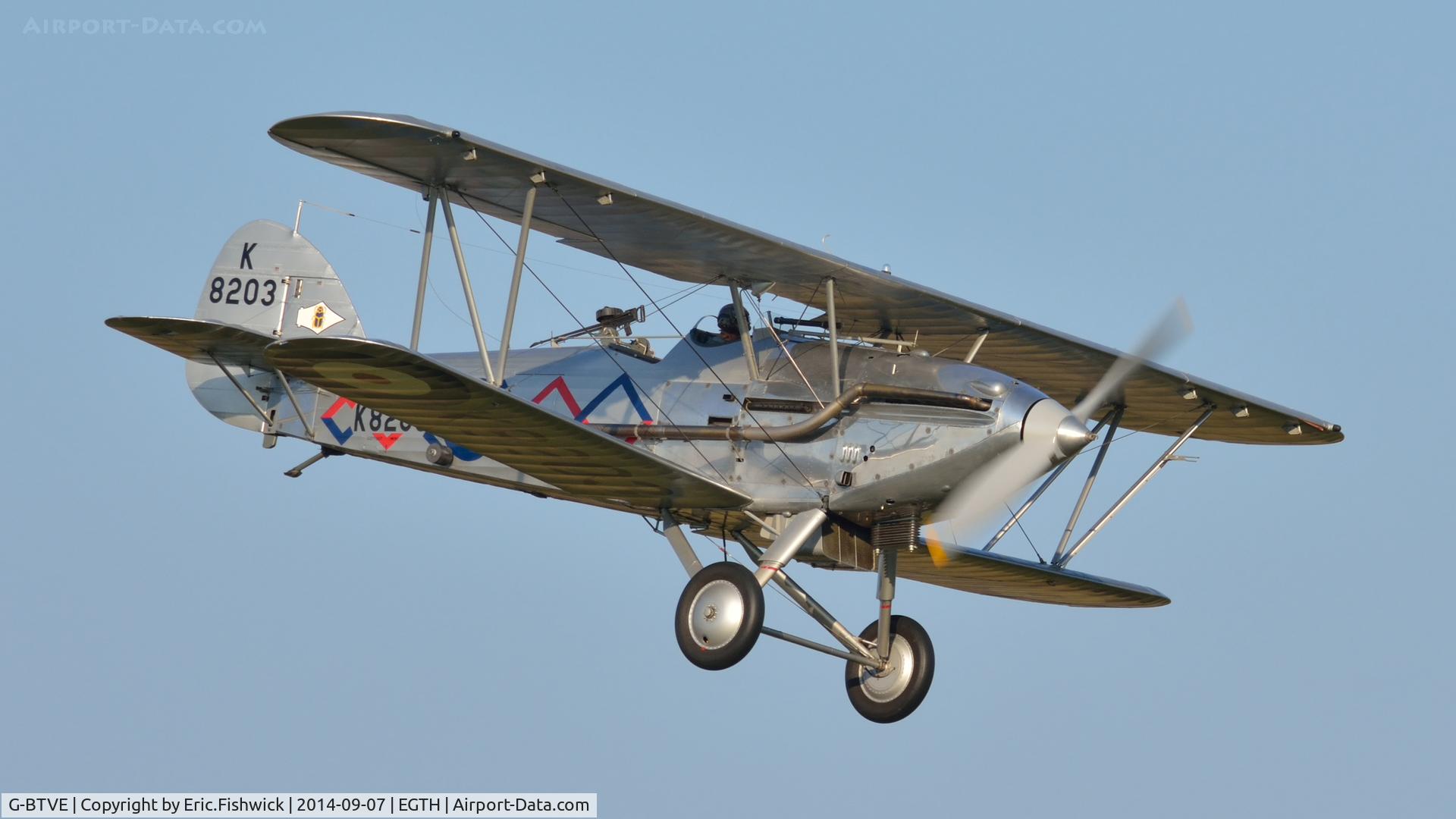G-BTVE, 1937 Hawker Demon 1 C/N K8203, 43. K8203 in display mode at the glorious Shuttleworth Pagent Airshow, Sep. 2014.