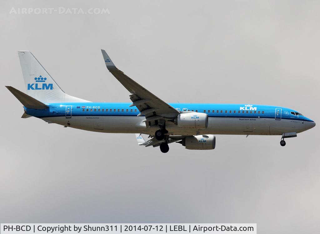 PH-BCD, 2013 Boeing 737-8K2 C/N 42149, Landing rwy 07R