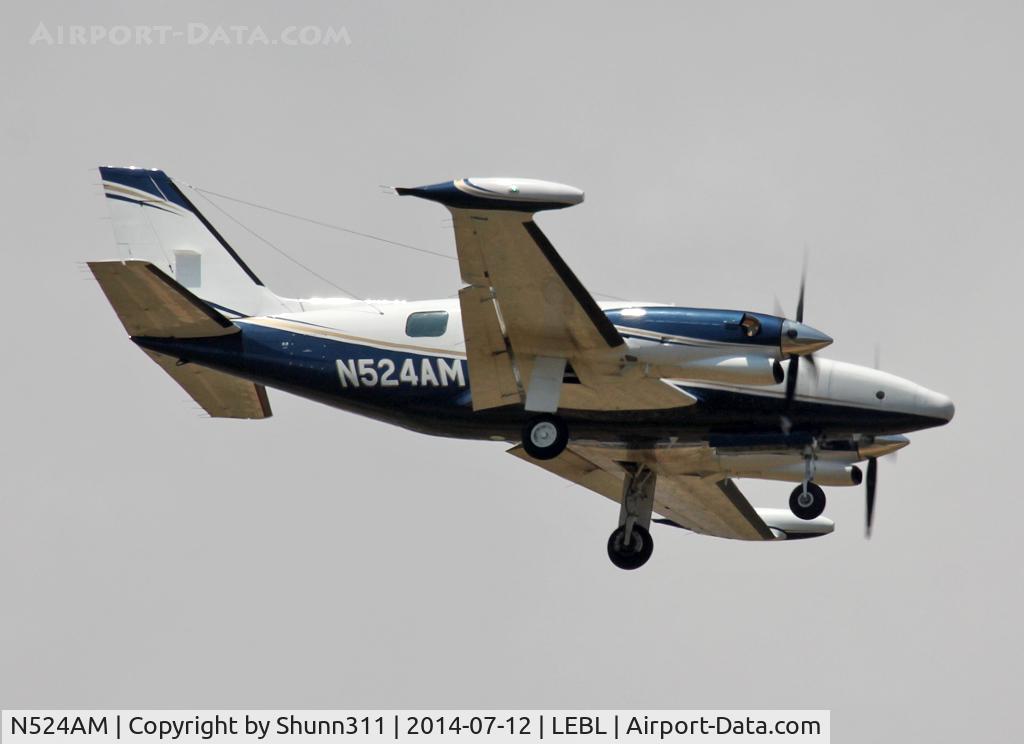 N524AM, 1979 Piper PA-31T-620 Cheyenne II C/N 31T-7920039, Landing rwy 07R