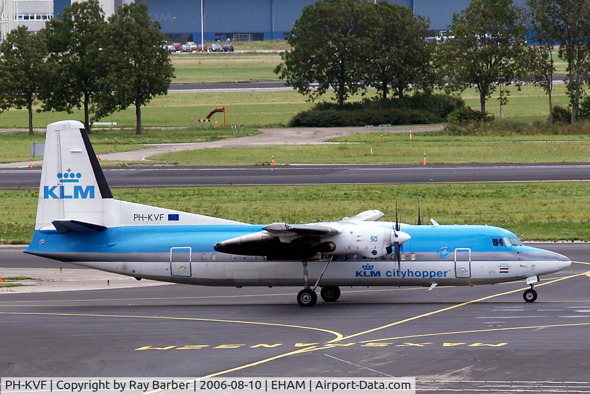 PH-KVF, 1990 Fokker 50 C/N 20207, Fokker F-50 [20207] (KLM cityhopper) Amsterdam-Schiphol~PH 10/08/2006