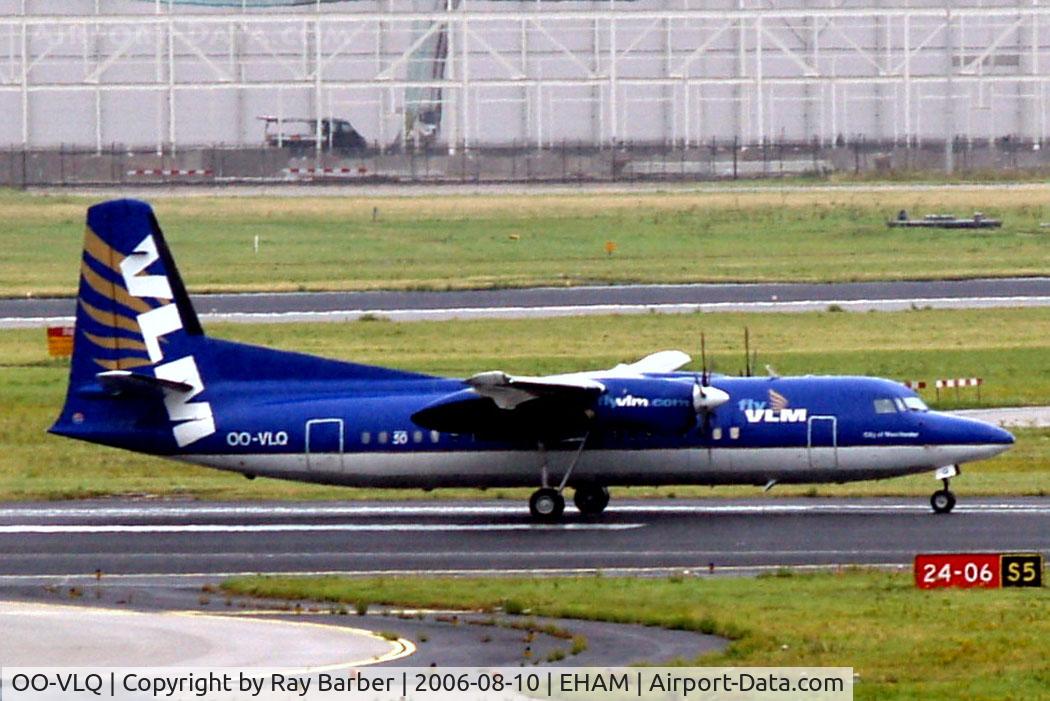 OO-VLQ, 1989 Fokker 50 C/N 20159, Fokker 50 [20159] (VLM Airlines) Amsterdam-Schiphol~PH 10/08/2006