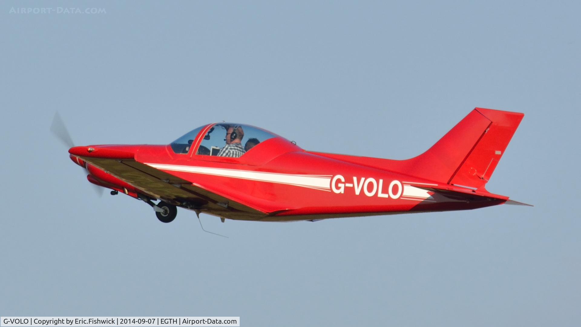 G-VOLO, 2005 Alpi Aviation Pioneer 300 C/N PFA 330-14389, 41.. G-VOLO departing Shuttleworth Pagent Airshow, Sep. 2014.