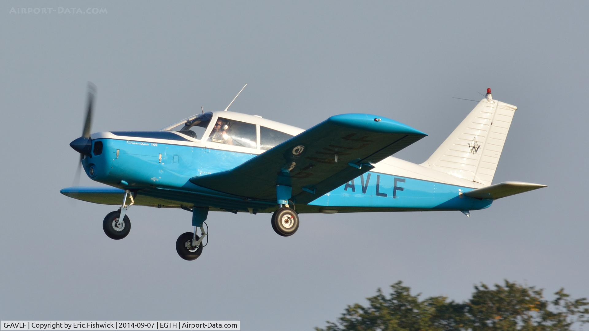 G-AVLF, 1967 Piper PA-28-140 Cherokee C/N 28-23268, 43. G-AVLF departing Shuttleworth Pagent Airshow, Sep. 2014.