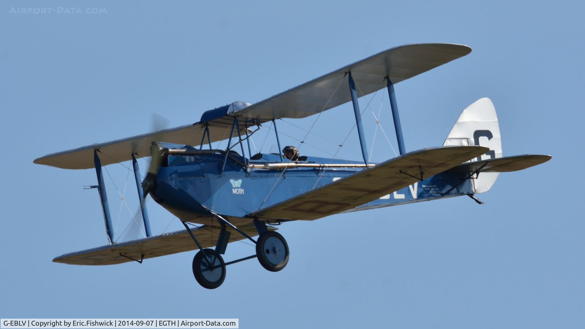 G-EBLV, 1925 De Havilland DH-60 Moth C/N 188, 43. G-EBLV in display mode at the glorious Shuttleworth Pagent Airshow, Sep. 2014.