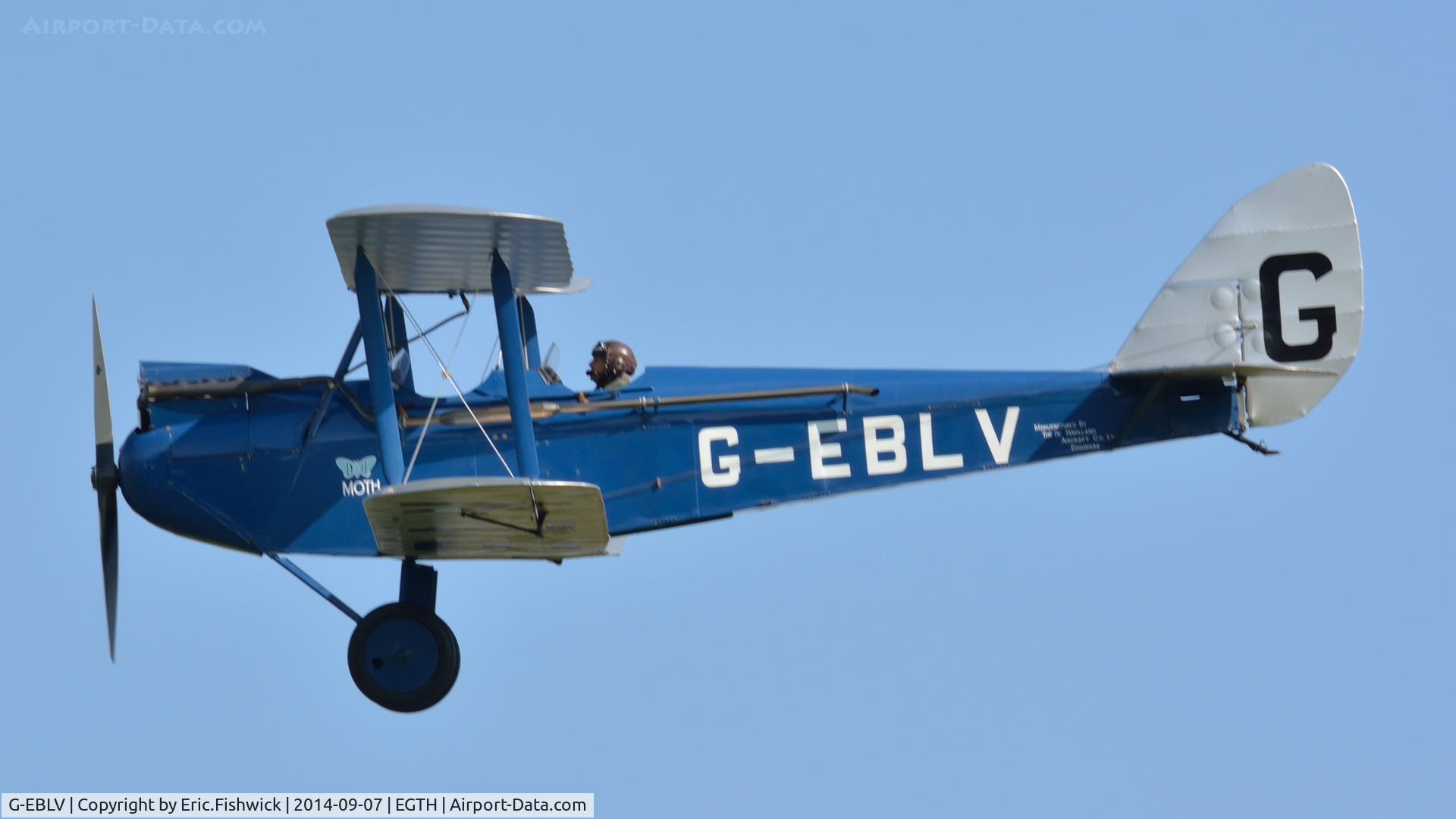 G-EBLV, 1925 De Havilland DH-60 Moth C/N 188, 41. G-EVLB in display mode at the glorious Shuttleworth Pagent Airshow, Sep. 2014.