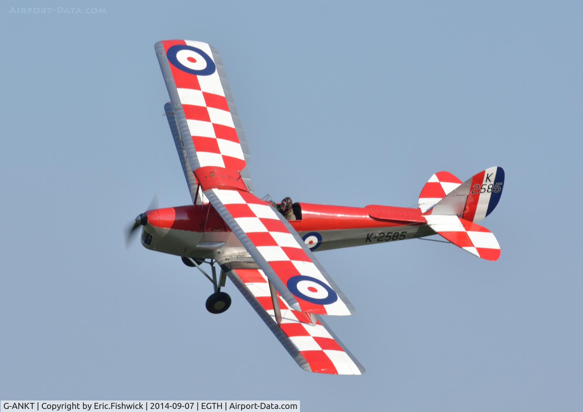 G-ANKT, 1942 De Havilland DH-82A Tiger Moth II C/N 85087, 41. G-ANKT in display mode at the glorious Shuttleworth Pagent Airshow, Sep. 2014.