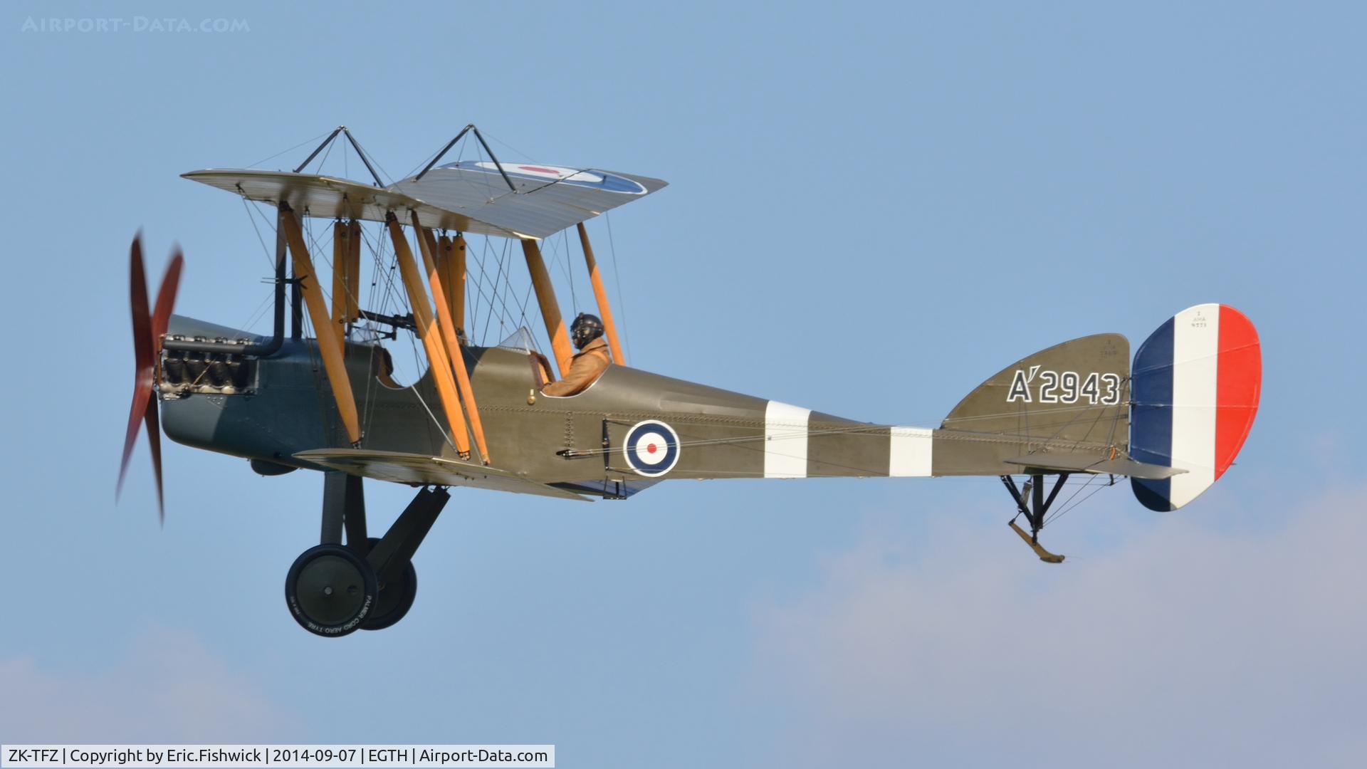 ZK-TFZ, Royal Aircraft Factory BE-2e Replica C/N 753, 41. A'2943 in display mode at the glorious Shuttleworth Pagent Airshow, Sep. 2014.