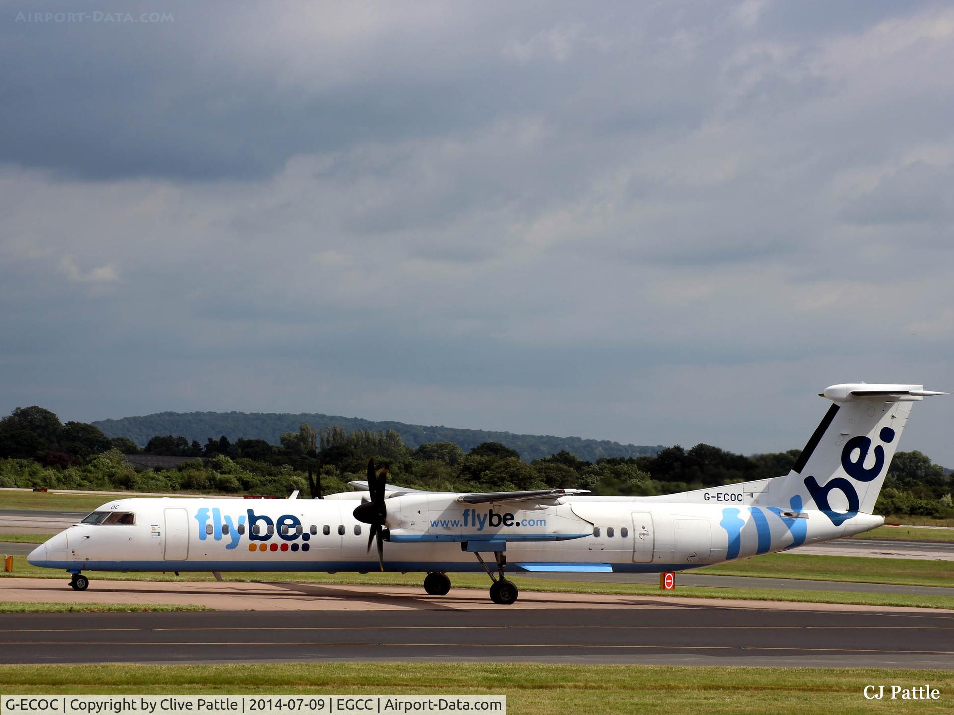 G-ECOC, 2007 De Havilland Canada DHC-8-402Q Dash 8 C/N 4197, Manchester Taxy to gate