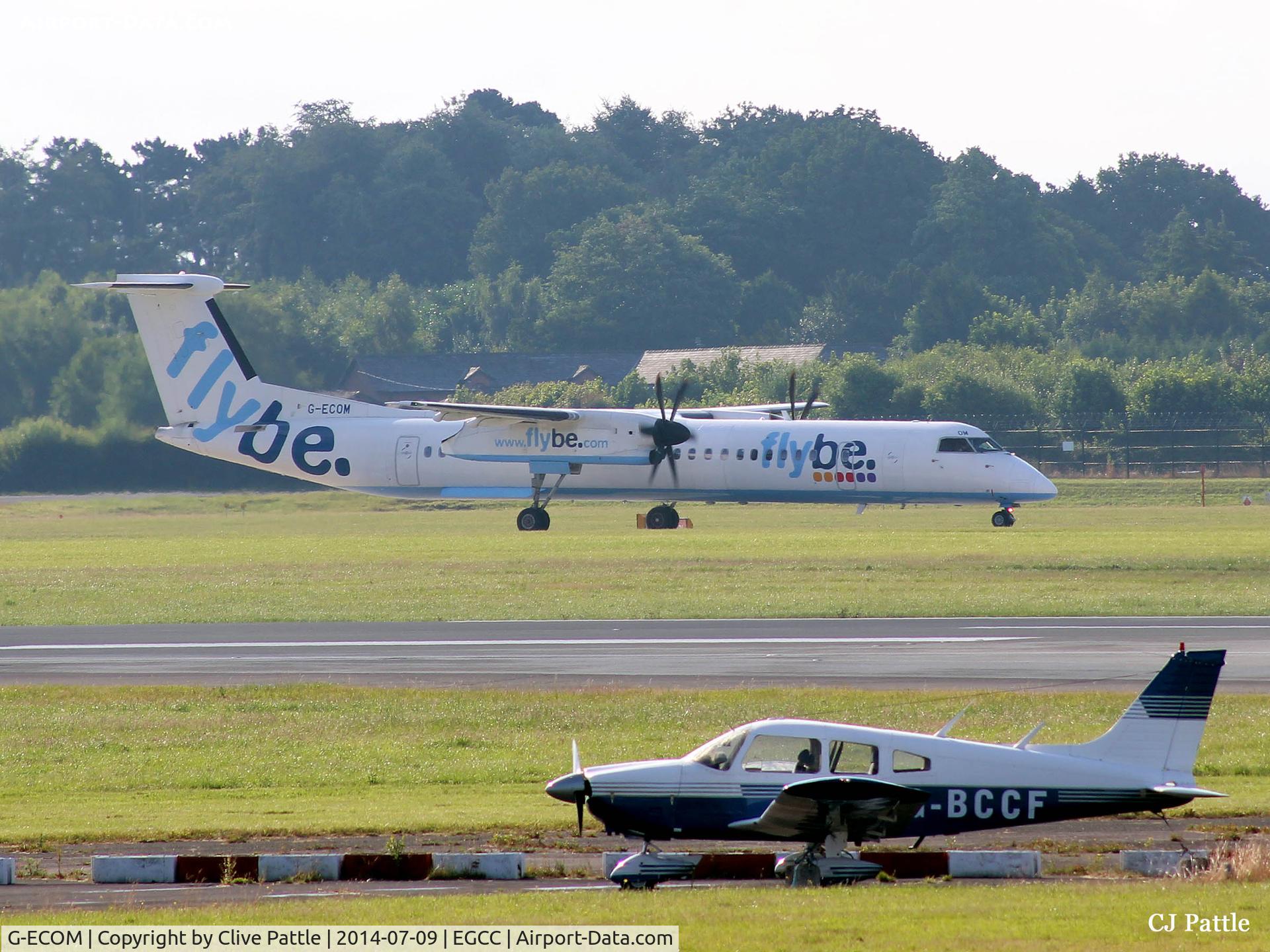 G-ECOM, 2008 De Havilland Canada DHC-8-402Q Dash 8 C/N 4233, Manchester arrival