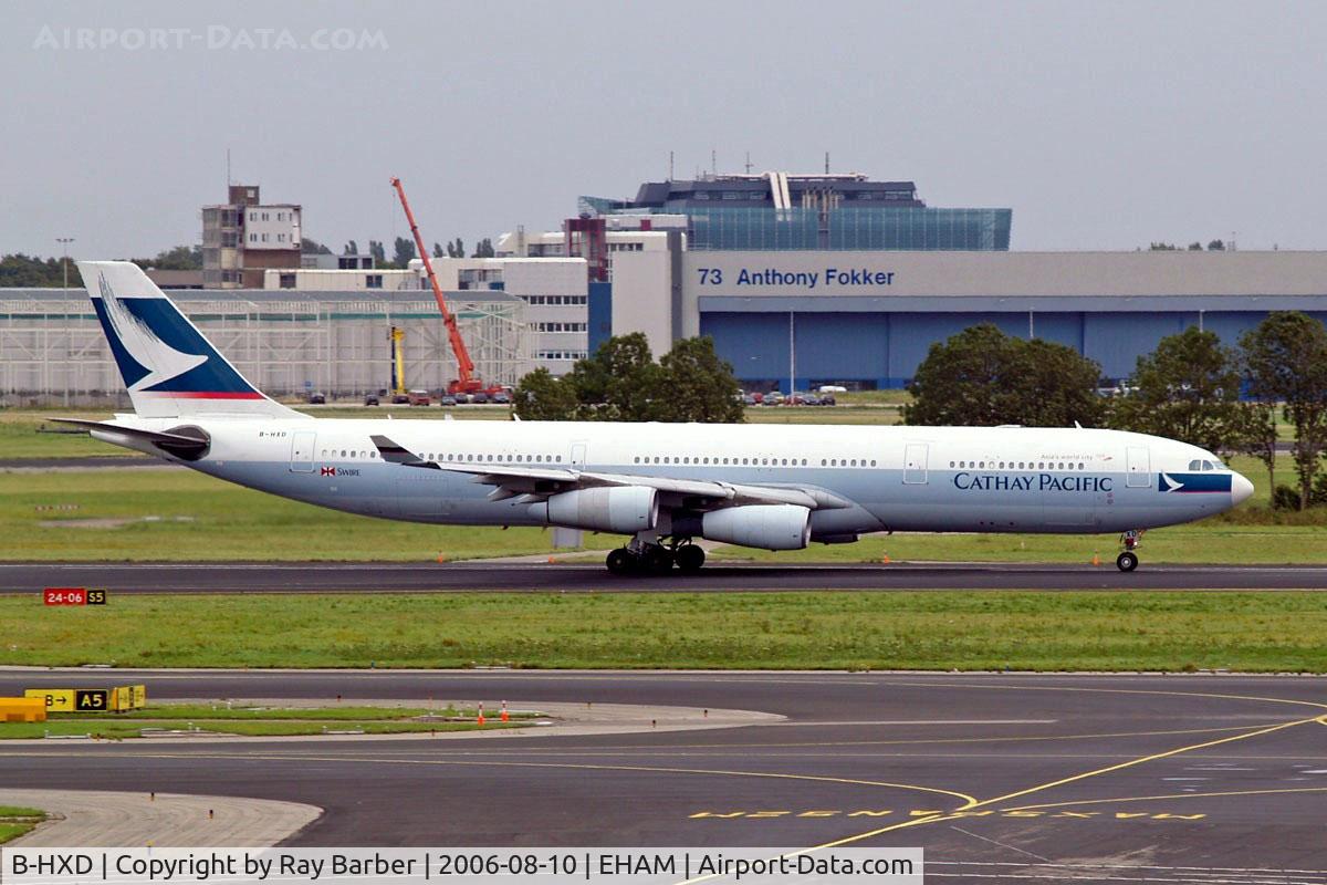 B-HXD, 1996 Airbus A340-313 C/N 147, Airbus A340-313X [147] (Cathay Pacific Airways) Amsterdam-Schiphol~PH 10/08/2006