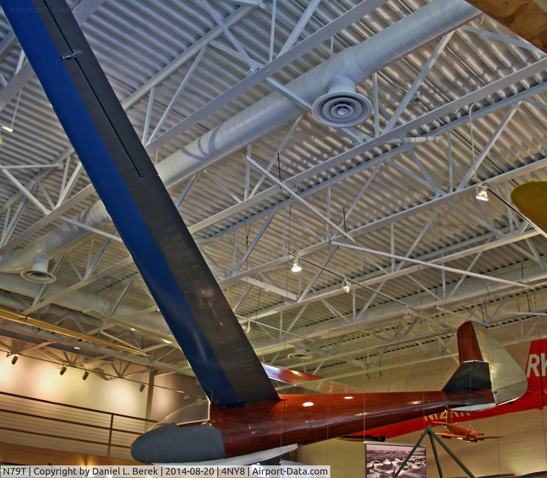 N79T, 1950 Ross-johnson RJK C/N RJK-5, This one-of-a-kind glider was built by Ross Johnson in 1950; it is proudly displayed at the National Soaring Museum, Elmira, NY.