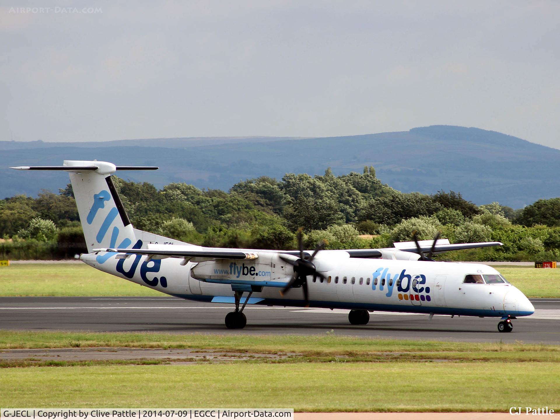 G-JECL, 2005 De Havilland Canada DHC-8-402Q Dash 8 C/N 4114, Arrival at Manchester airport EGCC