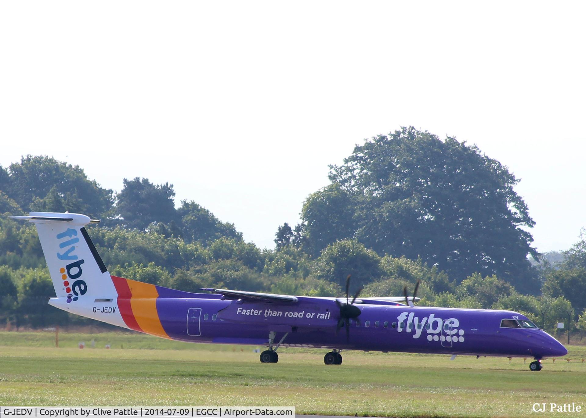 G-JEDV, 2004 De Havilland Canada DHC-8-402Q Dash 8 C/N 4090, Arrival at EGCC