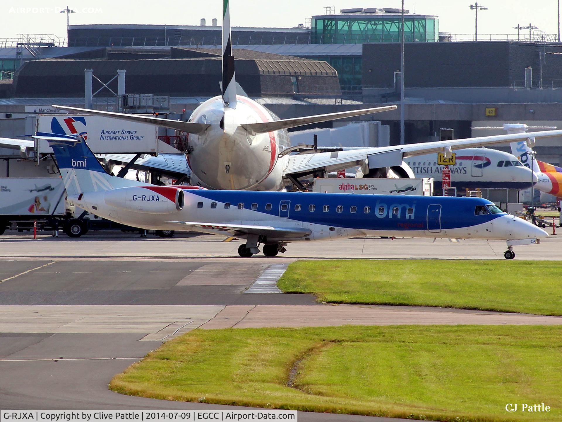 G-RJXA, 1999 Embraer EMB-145EP (ERJ-145EP) C/N 145136, EGCC taxi