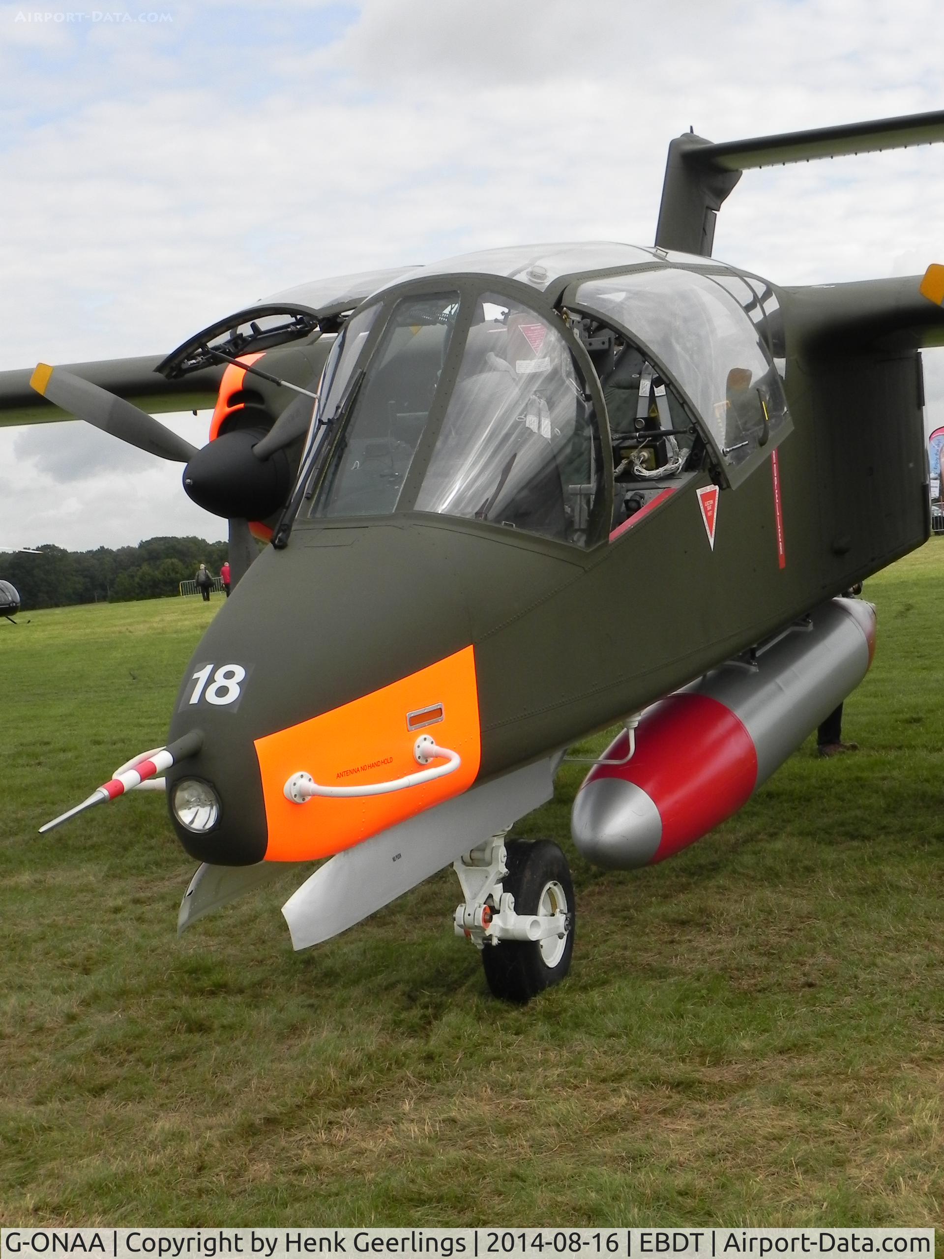 G-ONAA, 1971 North American OV-10B Bronco C/N 338-3, Schaffen Diest Oldtimer Fly Inn , Belgium, Aug 2014