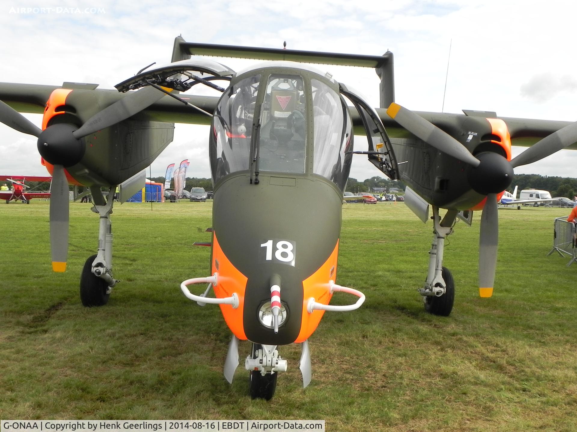 G-ONAA, 1971 North American OV-10B Bronco C/N 338-3, Schaffen Diest Oldtimer Fly Inn , Belgium, Aug 2014