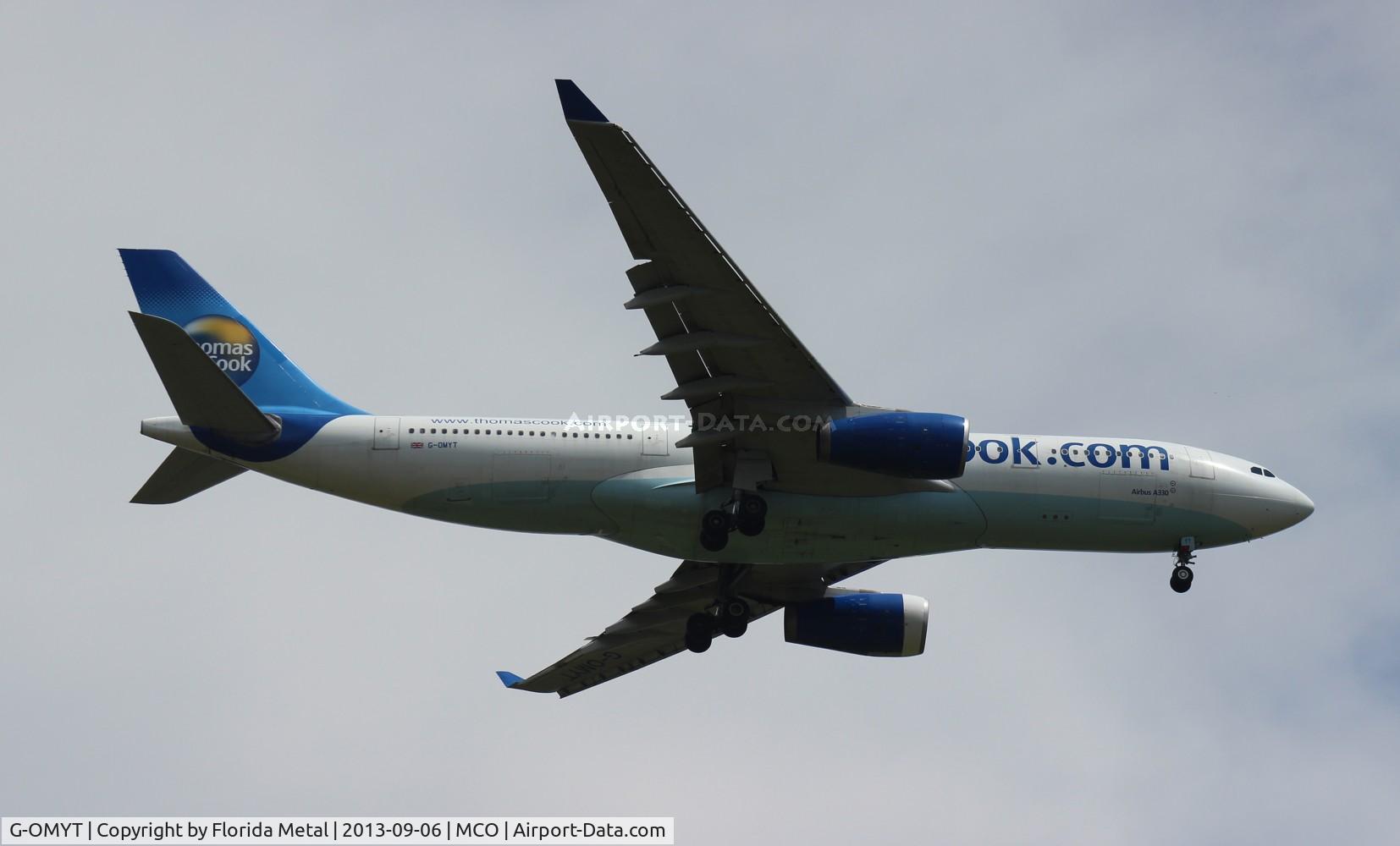 G-OMYT, 1999 Airbus A330-243 C/N 301, Thomas Cook A330-200 diversion due to t-storms at Sanford.  Thomas Cook has since moved its operation to MCO