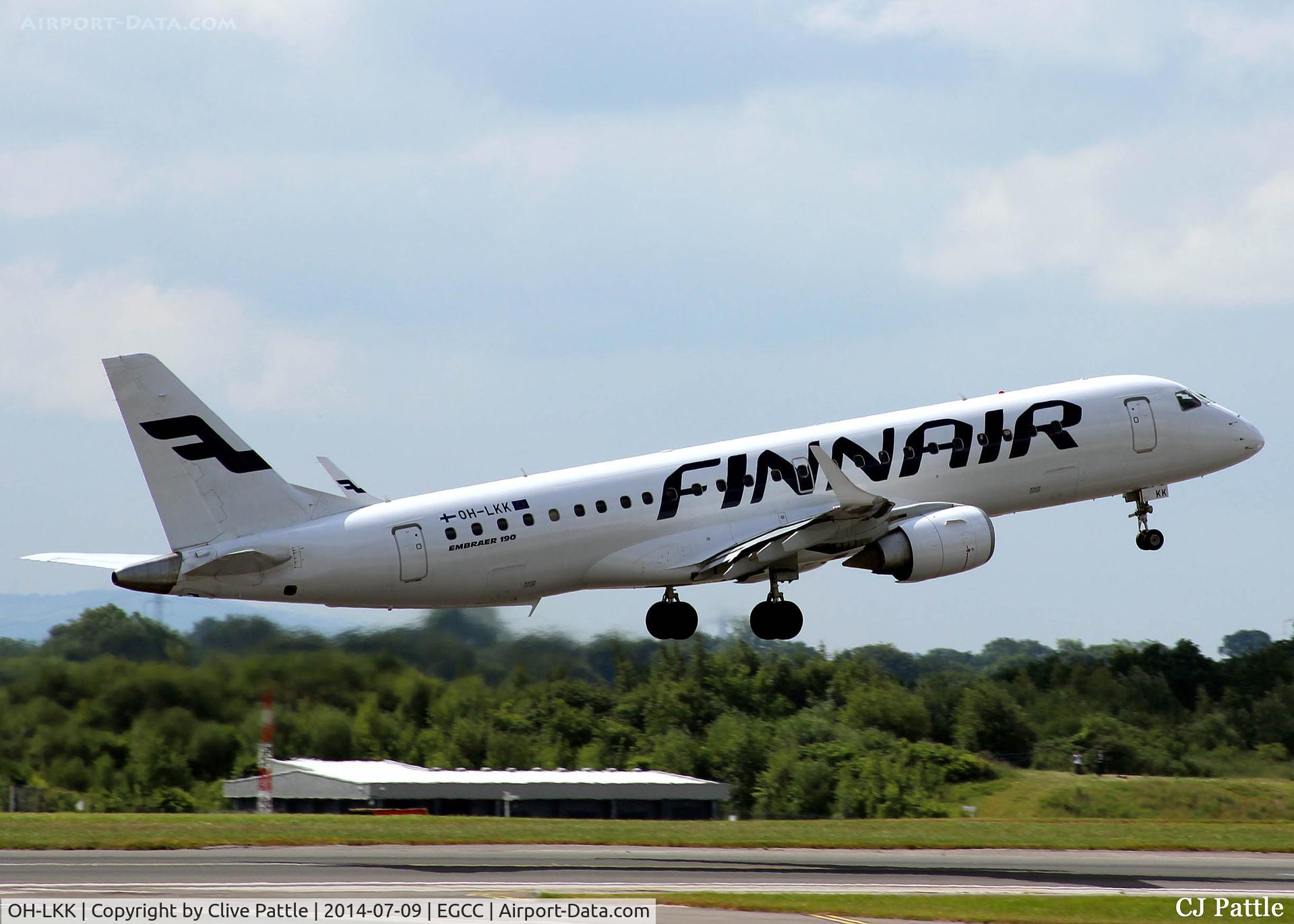 OH-LKK, 2007 Embraer 190LR (ERJ-190-100LR) C/N 19000127, Manchester departure