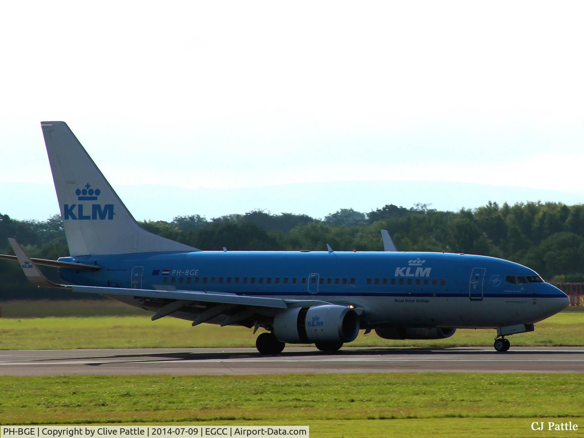 PH-BGE, 2008 Boeing 737-7K2 C/N 30371, Manchester arrival