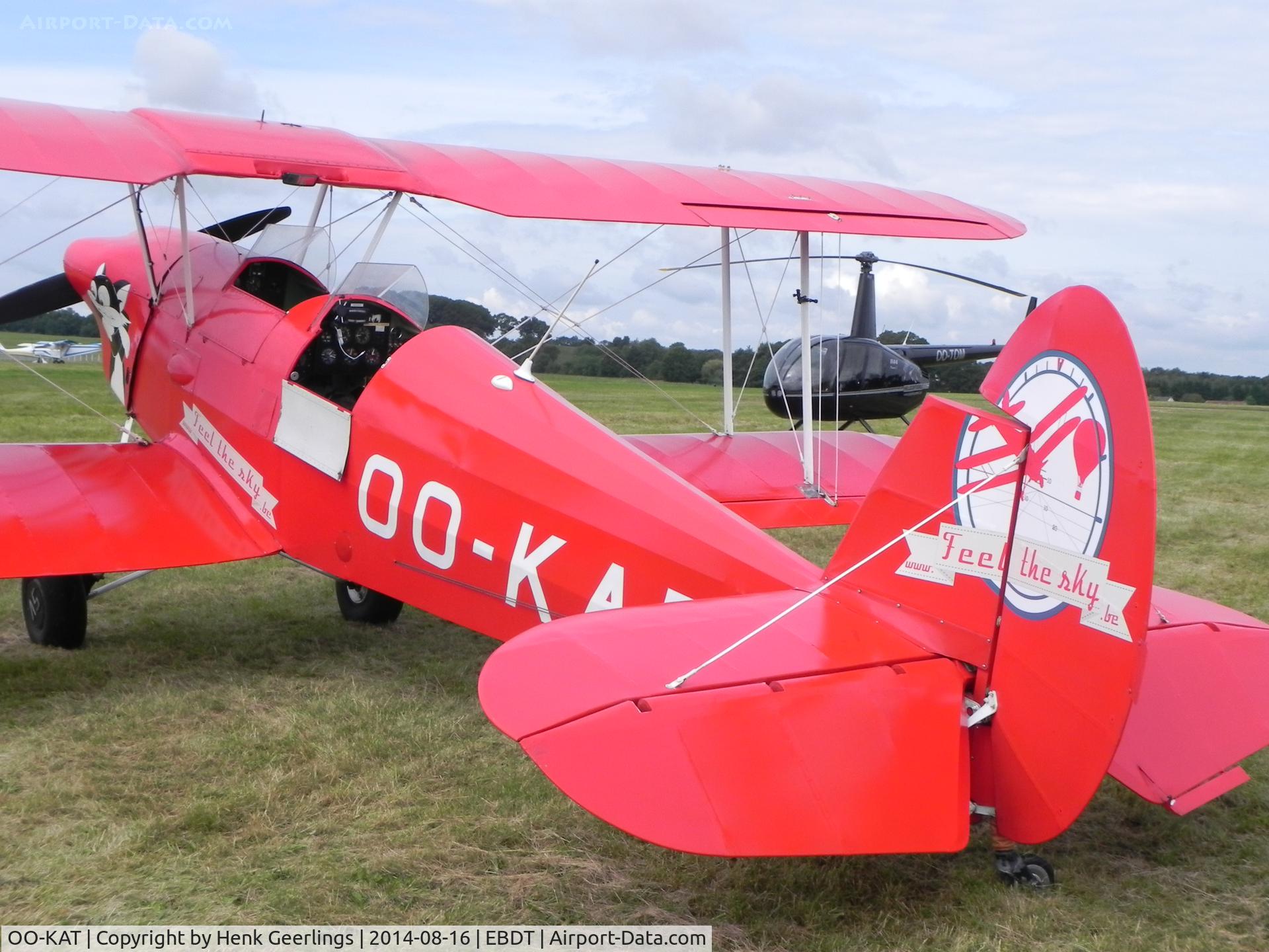 OO-KAT, 1946 Stampe-Vertongen SV-4E C/N 416, Schaffen Diest Oldtimer Fly Inn , Belgium, Aug 2014 , new tail cs