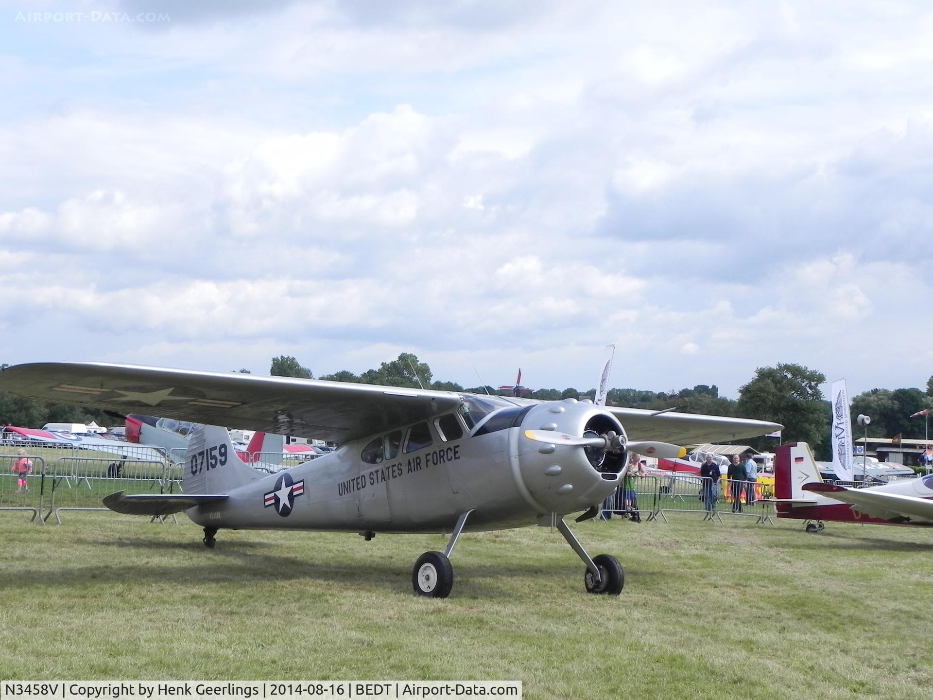 N3458V, 1948 Cessna 195 (LC-126A-3C) C/N 7159, Schaffen Diest Oldtimer Fly Inn , Belgium, Aug 2014 , cs LC-126A 
USAFs 07159 , , Cessna 195 ,