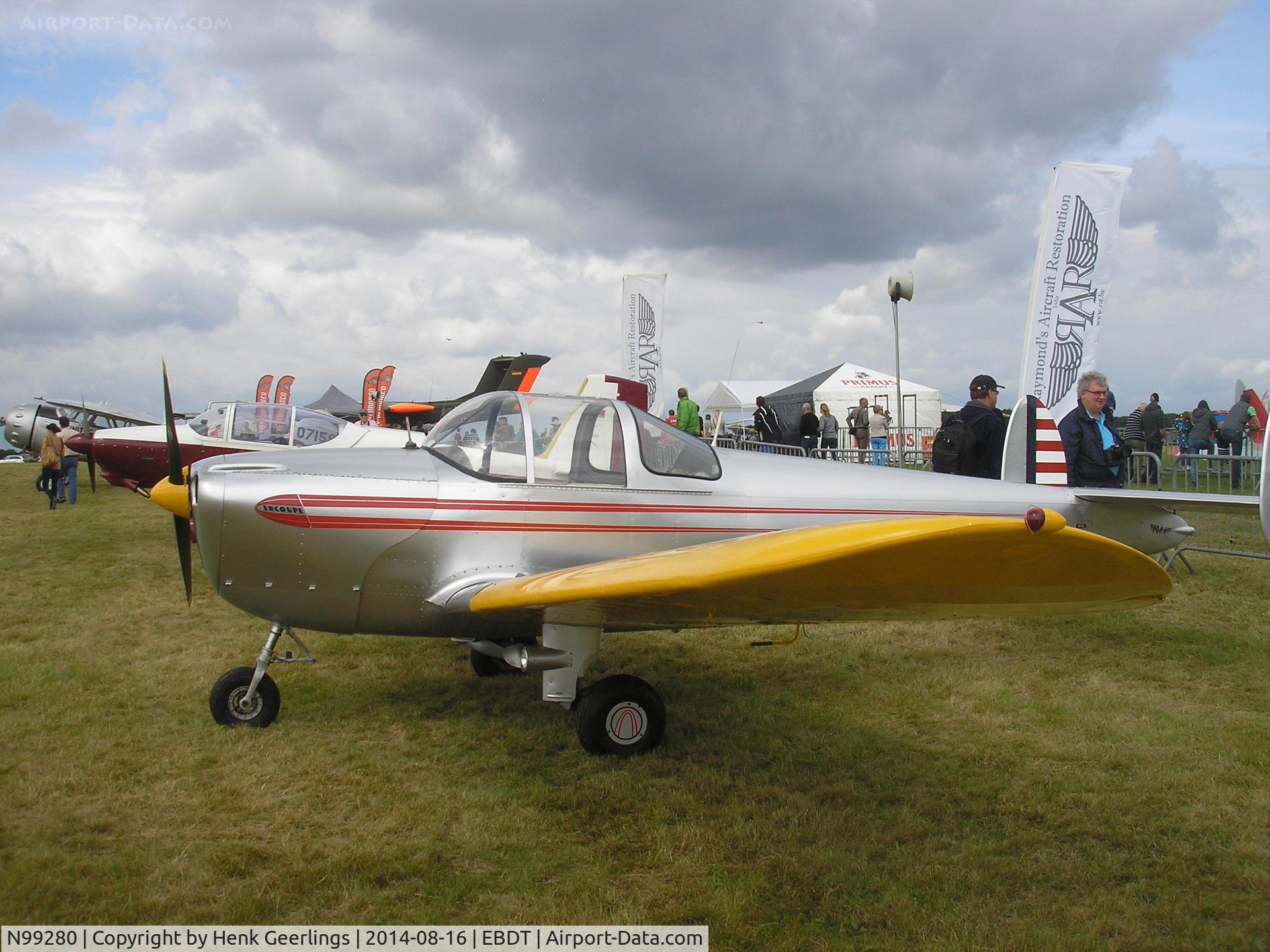 N99280, 1946 Erco 415C Ercoupe C/N 1903, Schaffen Diest Oldtimer Fly Inn , Belgium, Aug 2014 ,