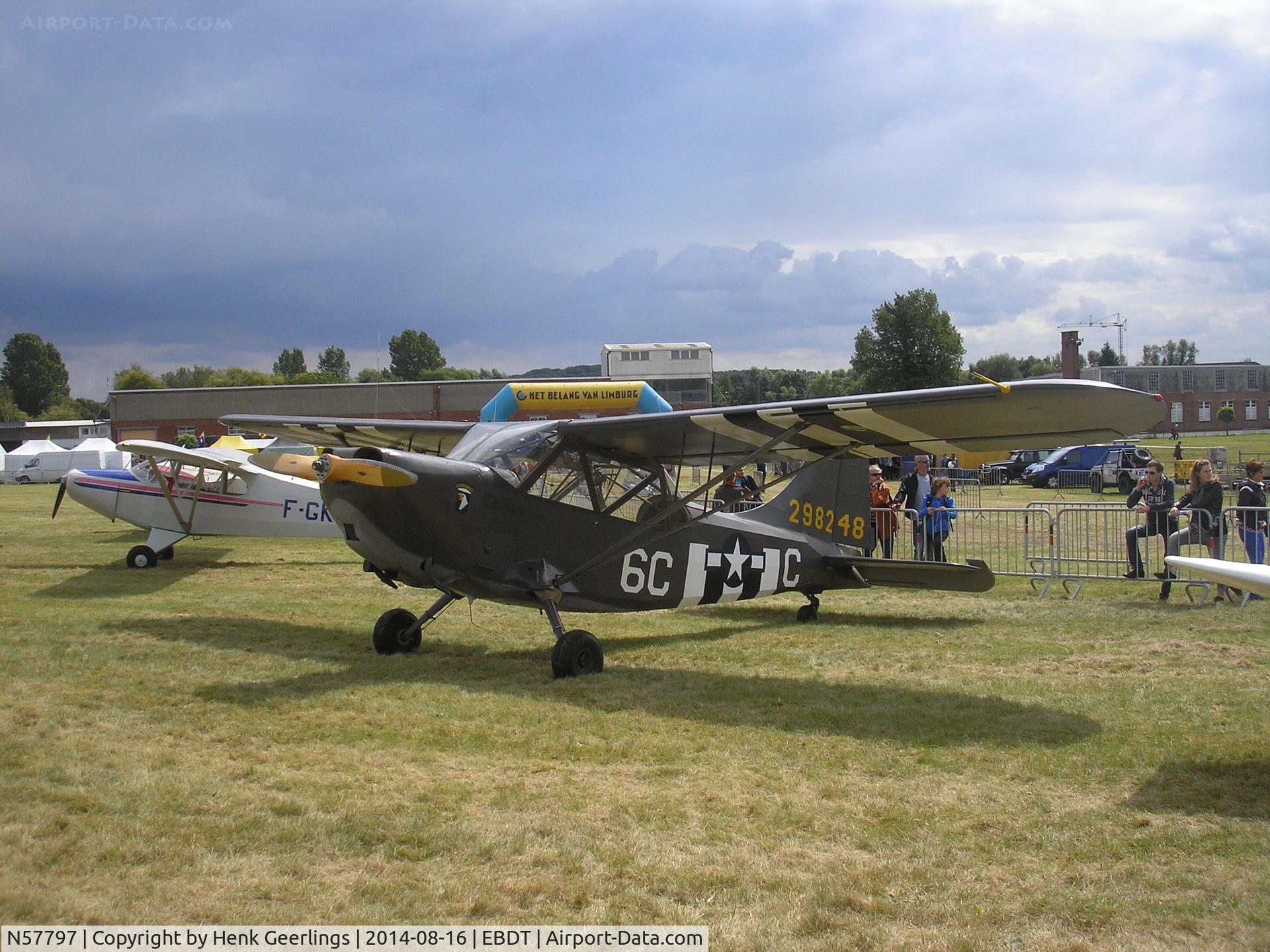 N57797, Stinson L-5 Sentinel C/N 76-489, Schaffen Diest Oldtimer Fly Inn , Belgium, Aug 2014 , cs 6C-C , 298248 , Stinson Sentinel