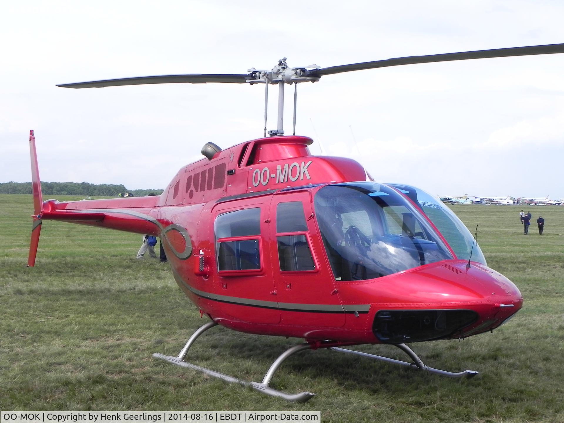 OO-MOK, 1978 Agusta 206B JetRanger III C/N 8559, Schaffen Diest Oldtimer Fly Inn , Belgium, Aug 2014 ,