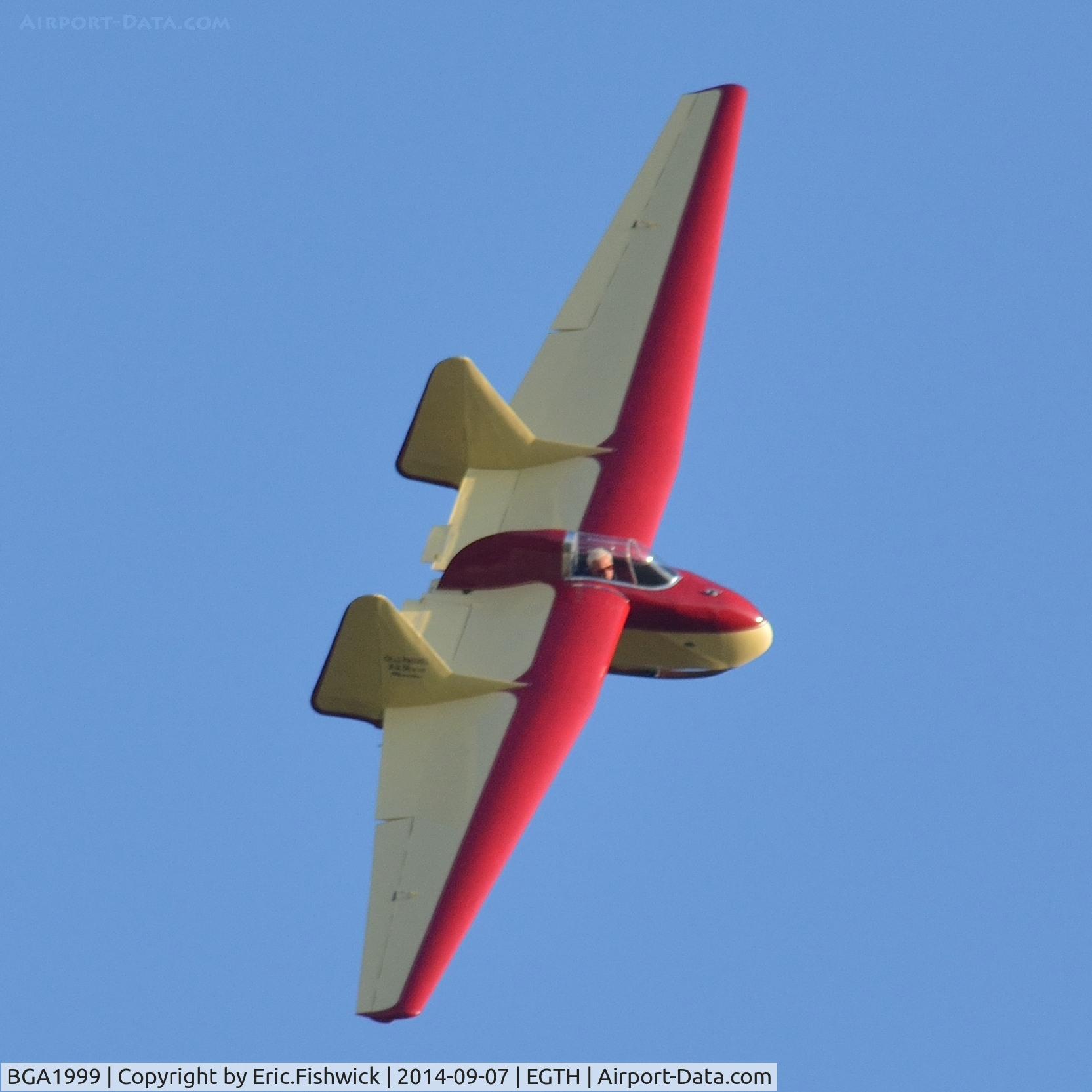 BGA1999, 1955 Fauvel AV-36 C/N 133, 42. 2014: BGA1999 in display mode at the glorious Shuttleworth Pagent Airshow, Sep. 2014.