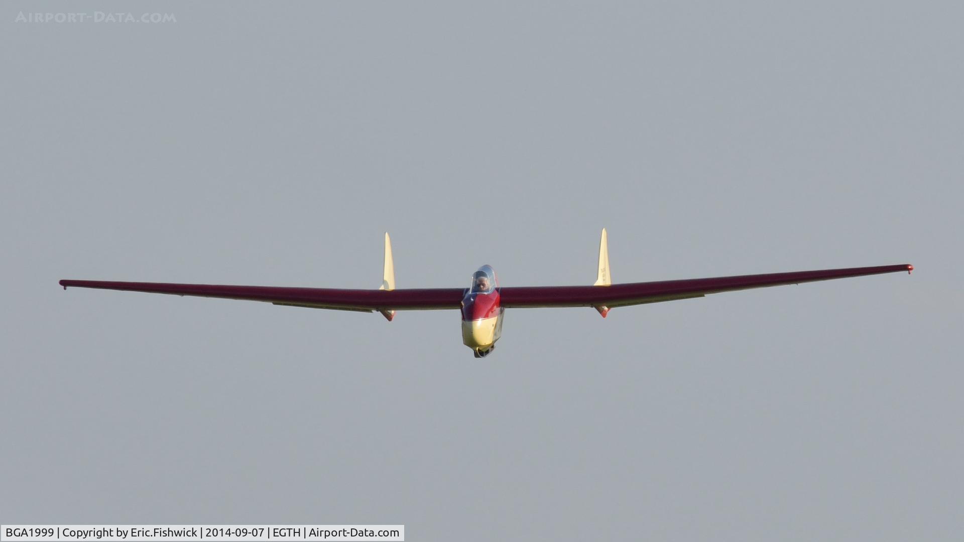 BGA1999, 1955 Fauvel AV-36 C/N 133, 5. BGA1999 at the conclusion of an aerobatic display  at the glorious Shuttleworth Pagent Airshow, Sep. 2014.