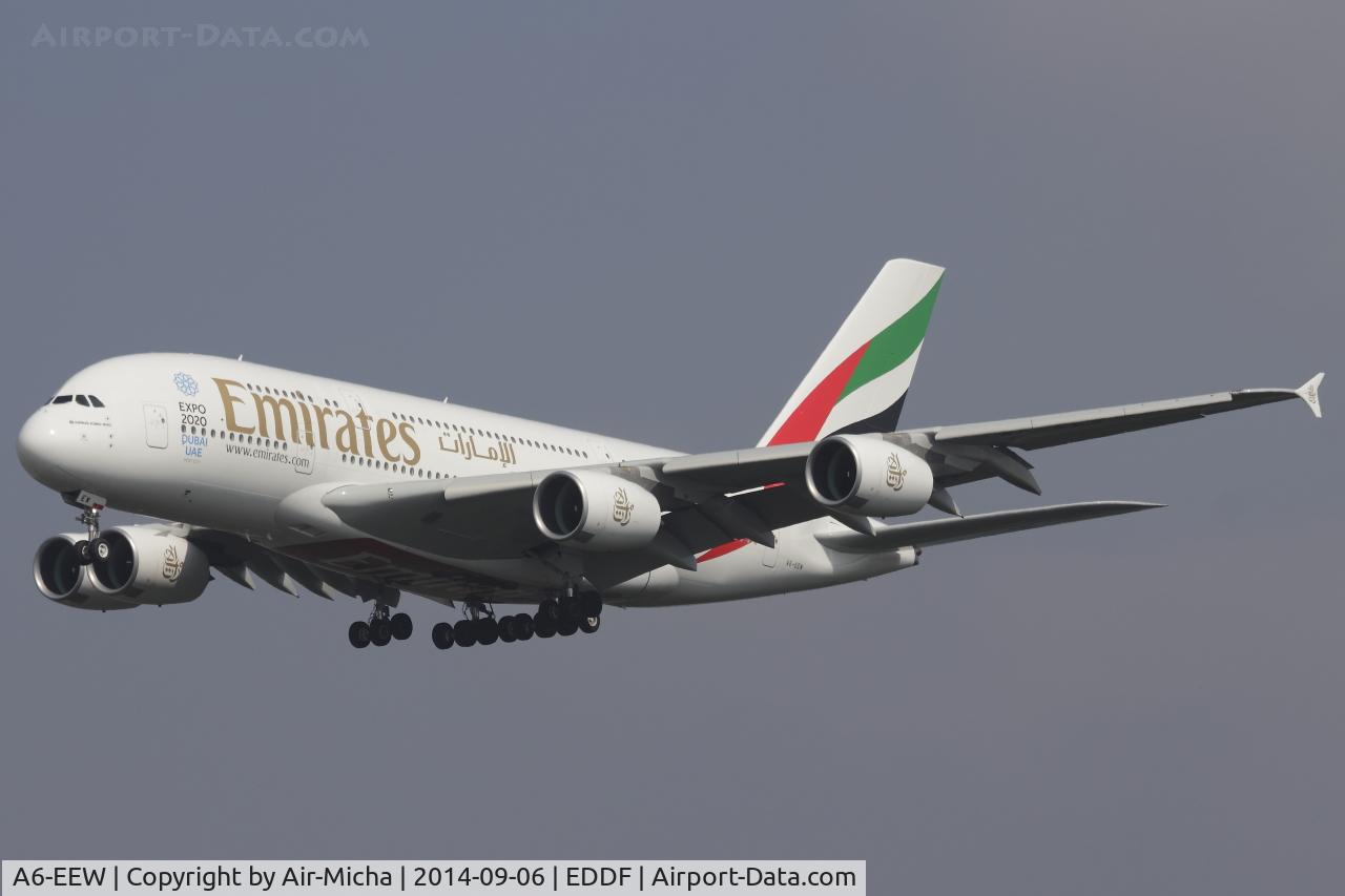 A6-EEW, 2013 Airbus A380-861 C/N 153, Emirates, Airbus A380-861, CN: 153