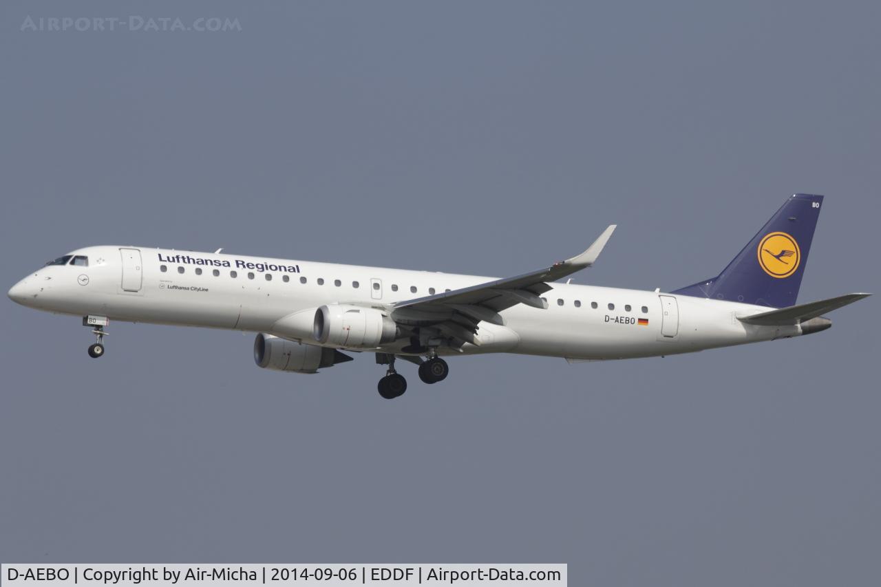 D-AEBO, 2012 Embraer 195LR (ERJ-190-200LR) C/N 19000542, Lufthansa CityLine