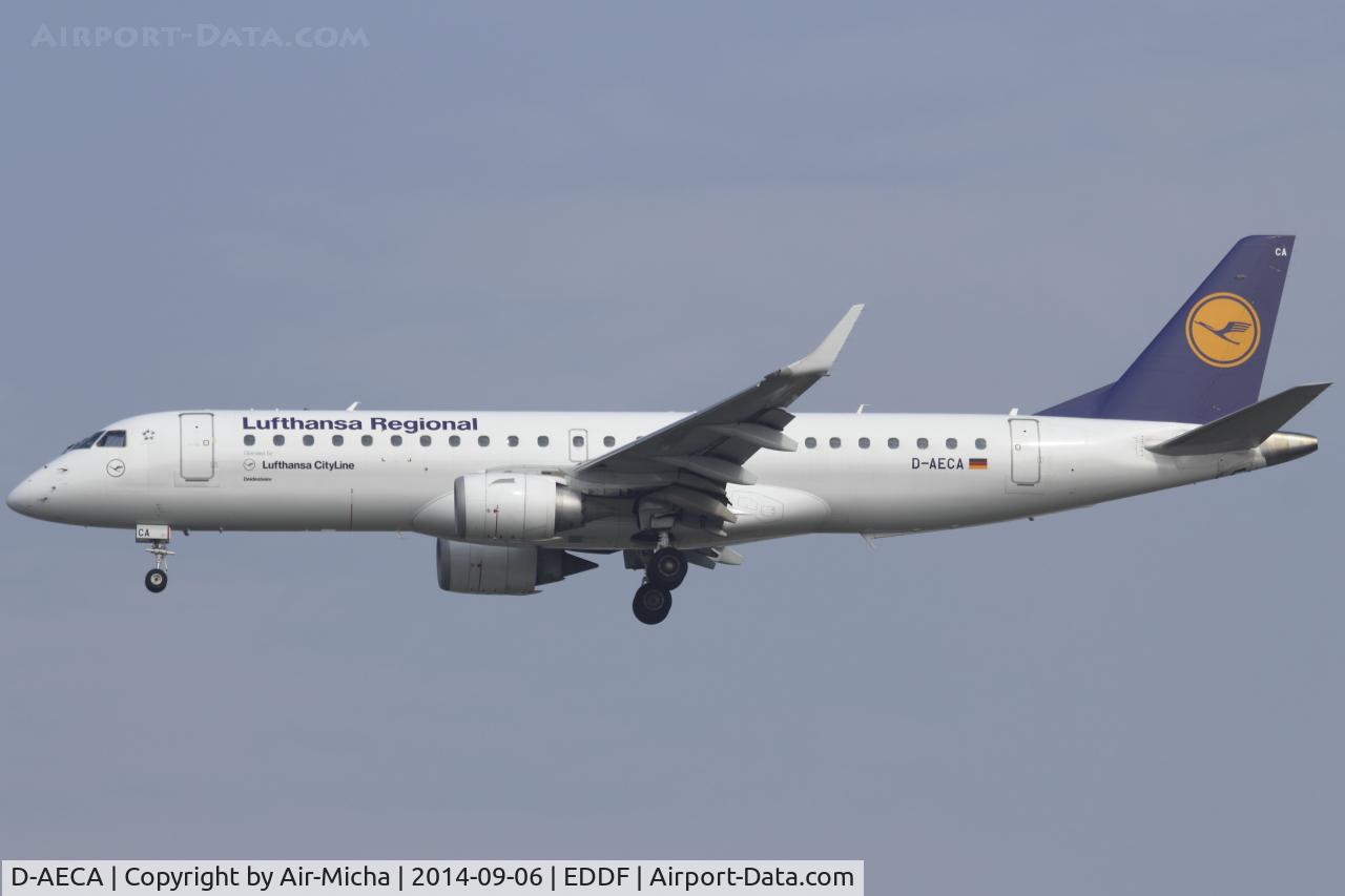 D-AECA, 2009 Embraer 190LR (ERJ-190-100LR) C/N 19000327, Lufthansa CityLine