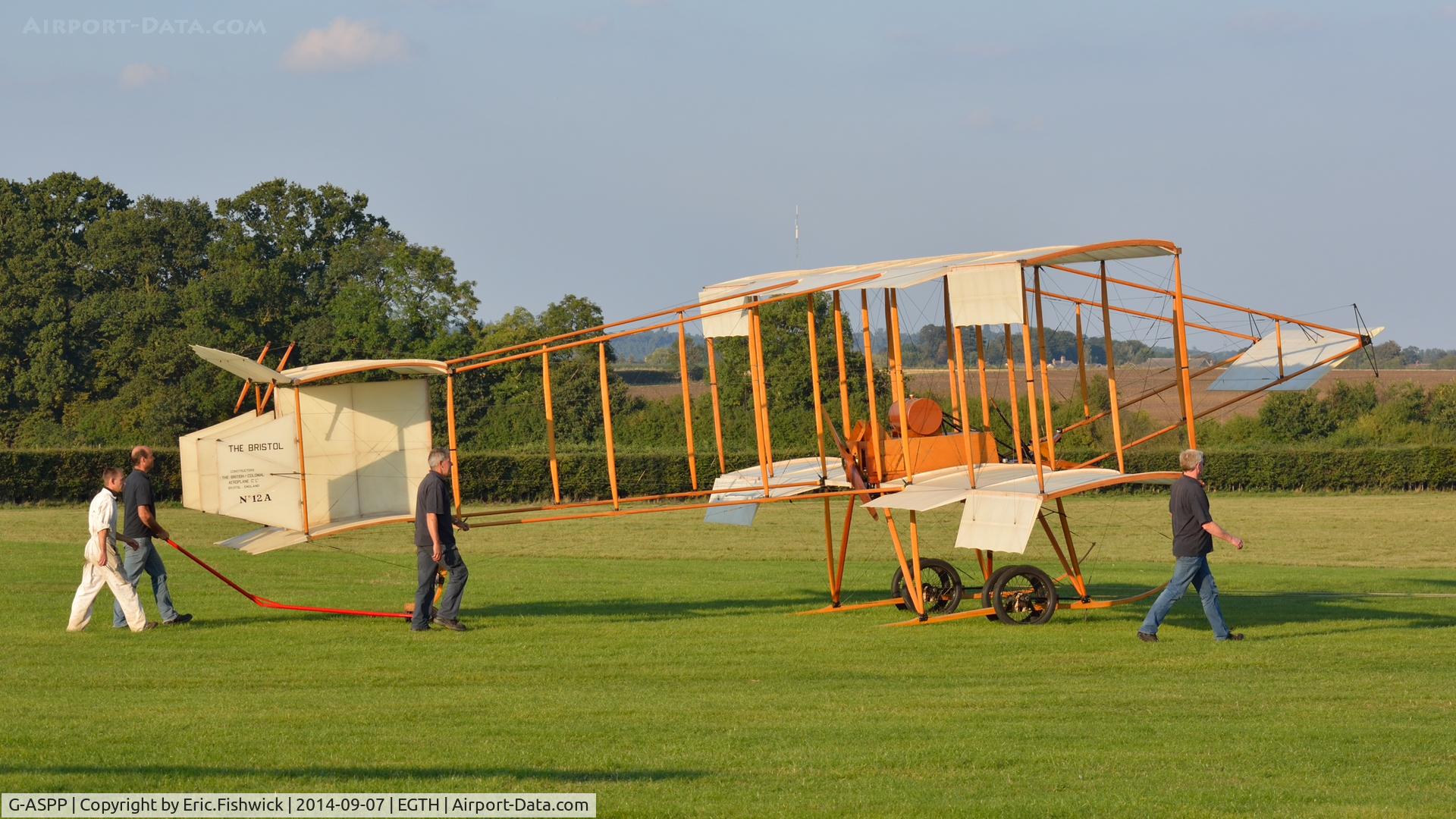 G-ASPP, 1964 Bristol Boxkite Replica C/N BM.7279, 2. G-ASPP at the glorious Shuttleworth Pagent Airshow, Sep. 2014.