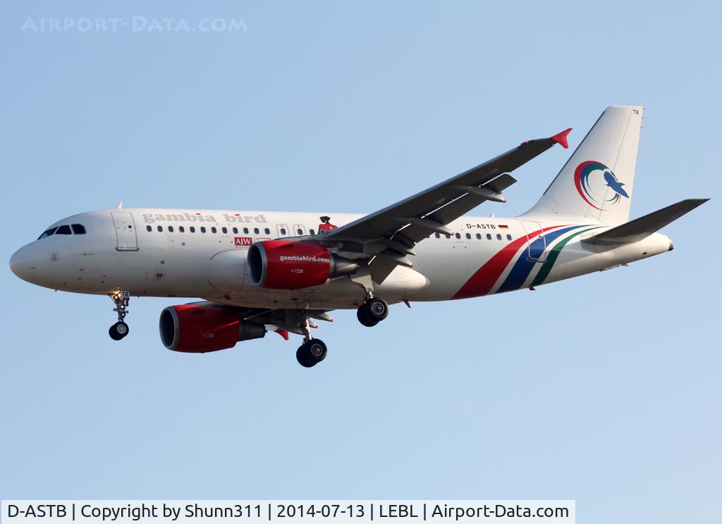 D-ASTB, 2011 Airbus A319-112 C/N 4691, Landing rwy 25R